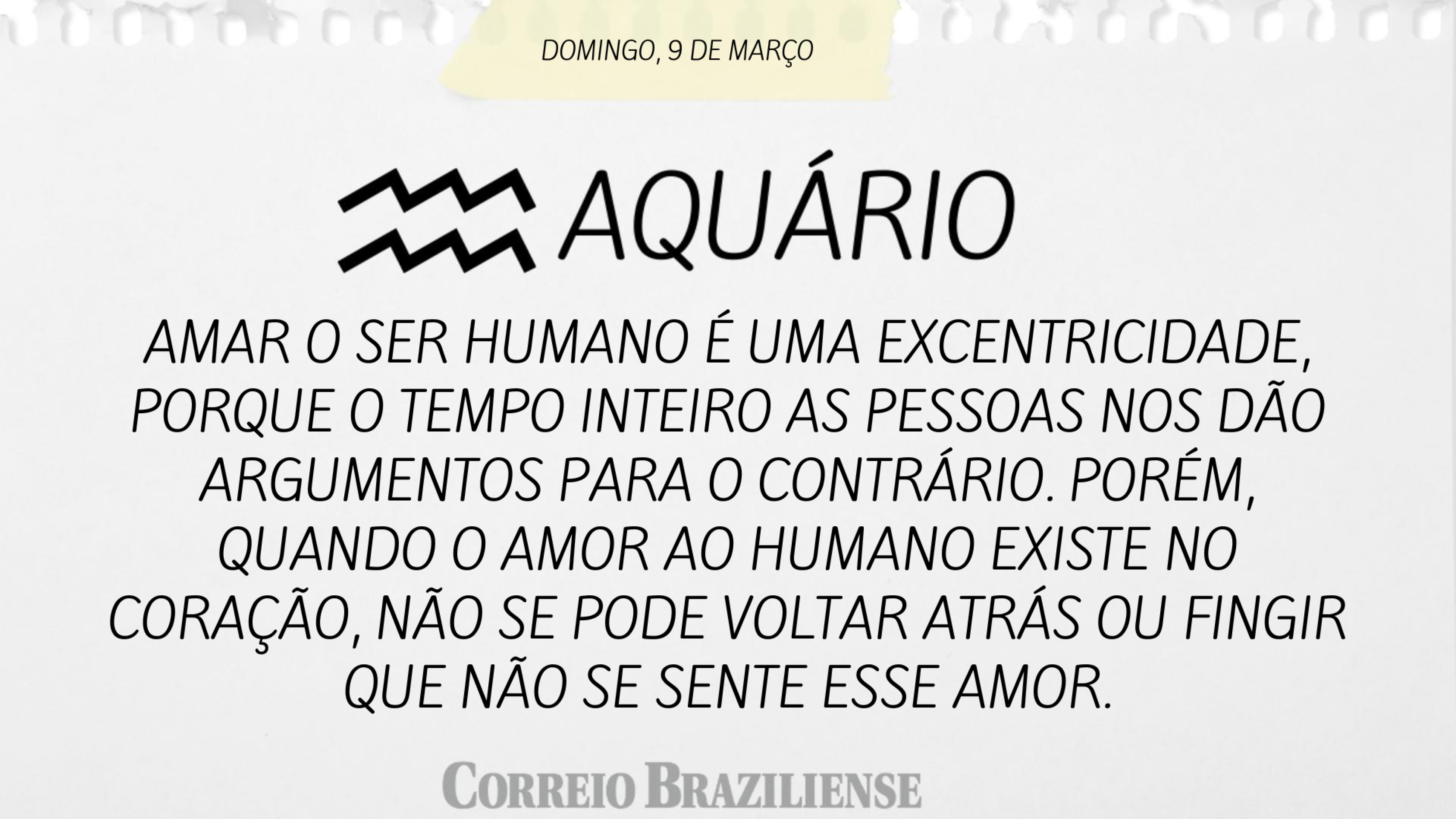 AQUÁRIO | 9 DE MARÇO