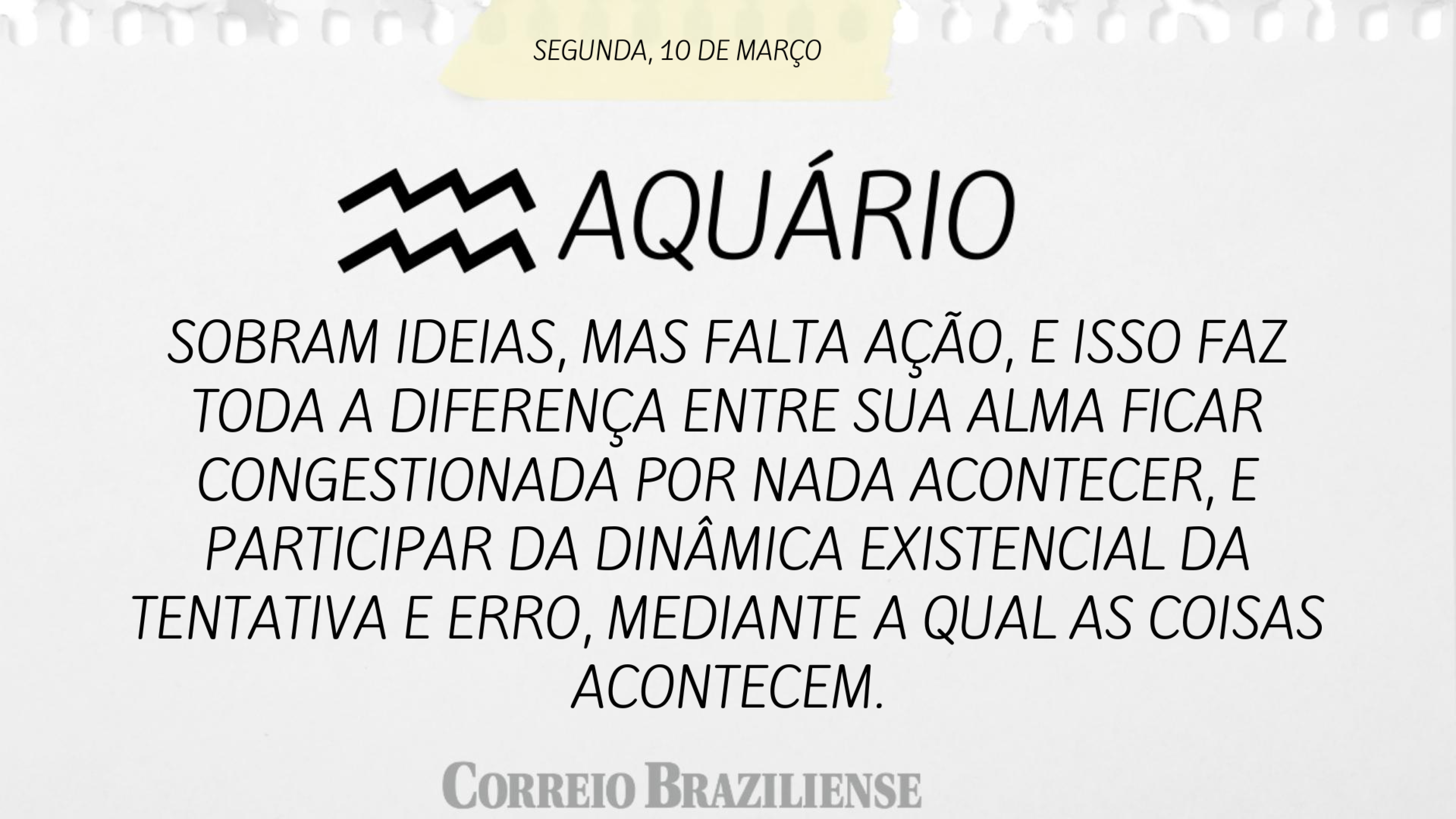 AQU&Aacute;RIO | 10 DE MAR&Ccedil;O
