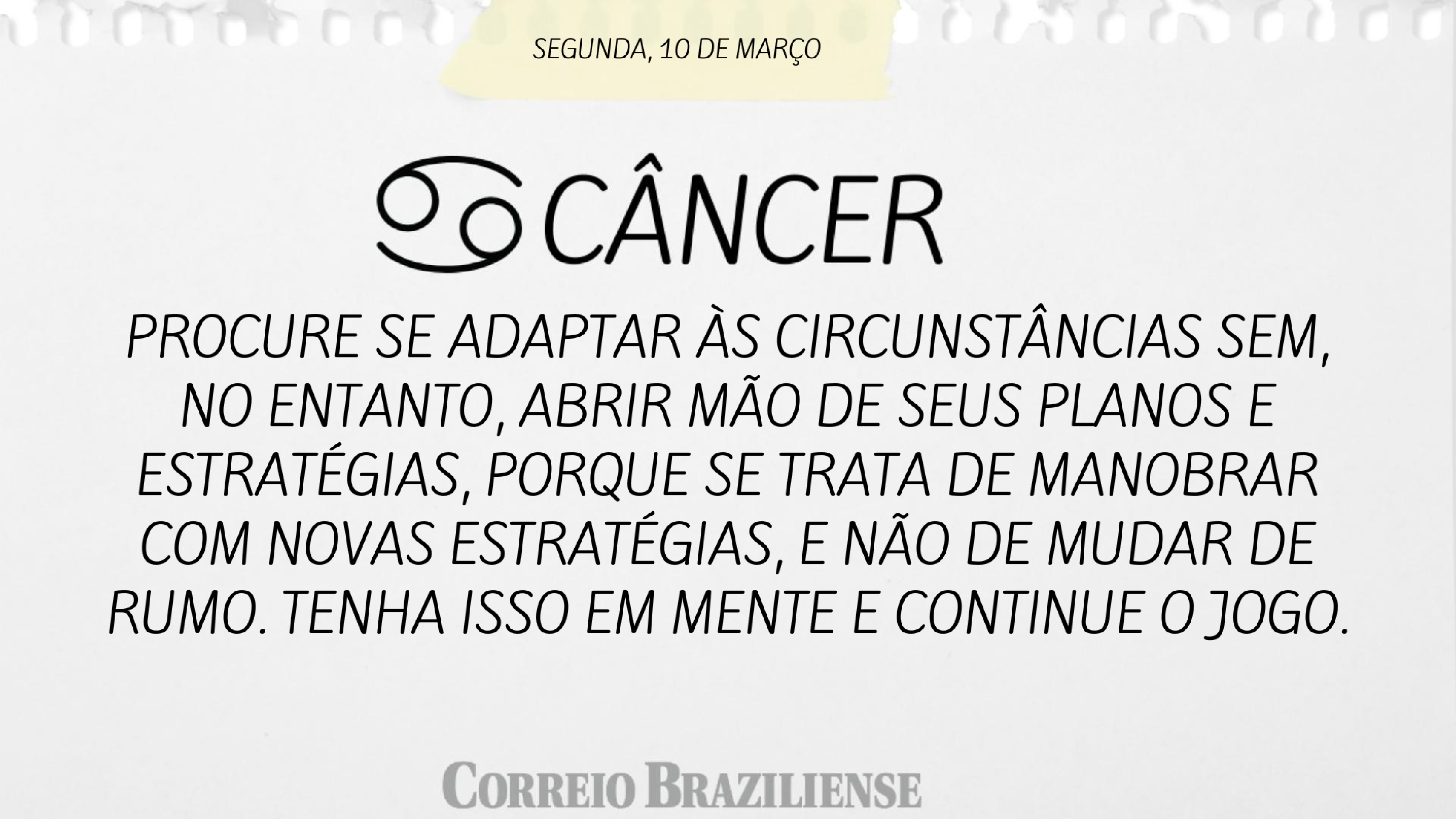 C&Acirc;NCER | 10 DE MAR&Ccedil;O