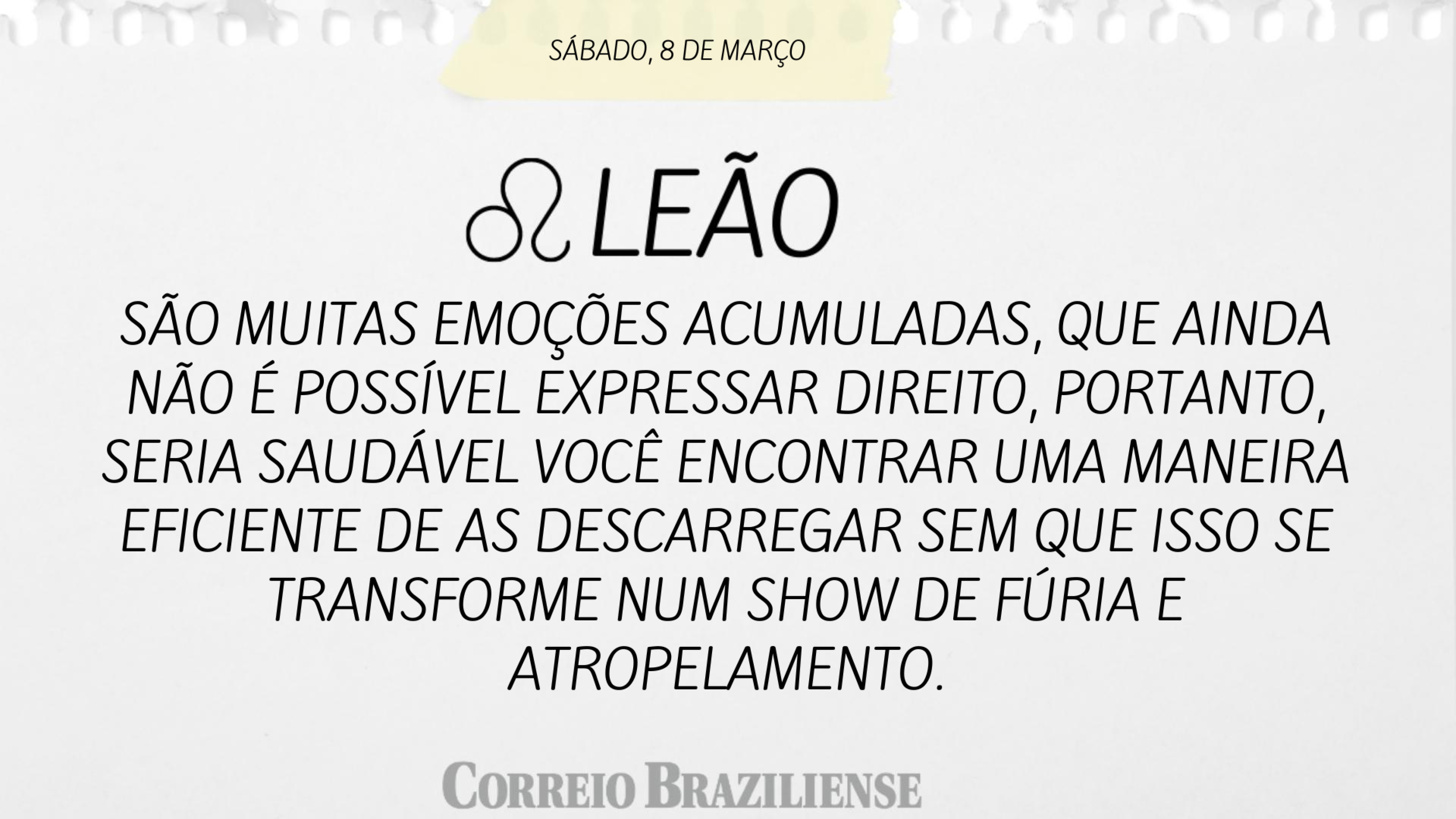 LE&Atilde;O | 8 DE MAR&Ccedil;O