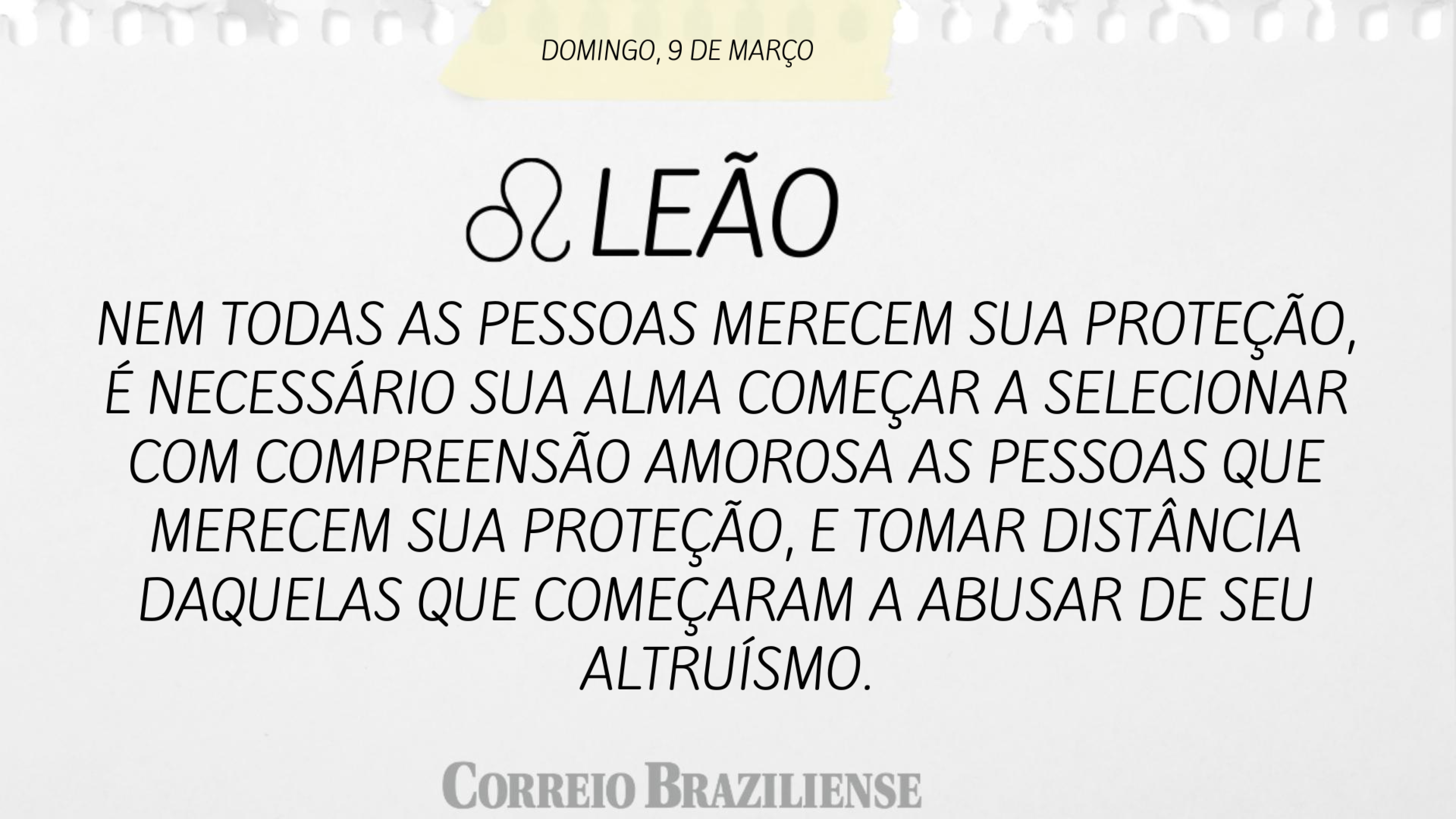 LEÃO | 9 DE MARÇO