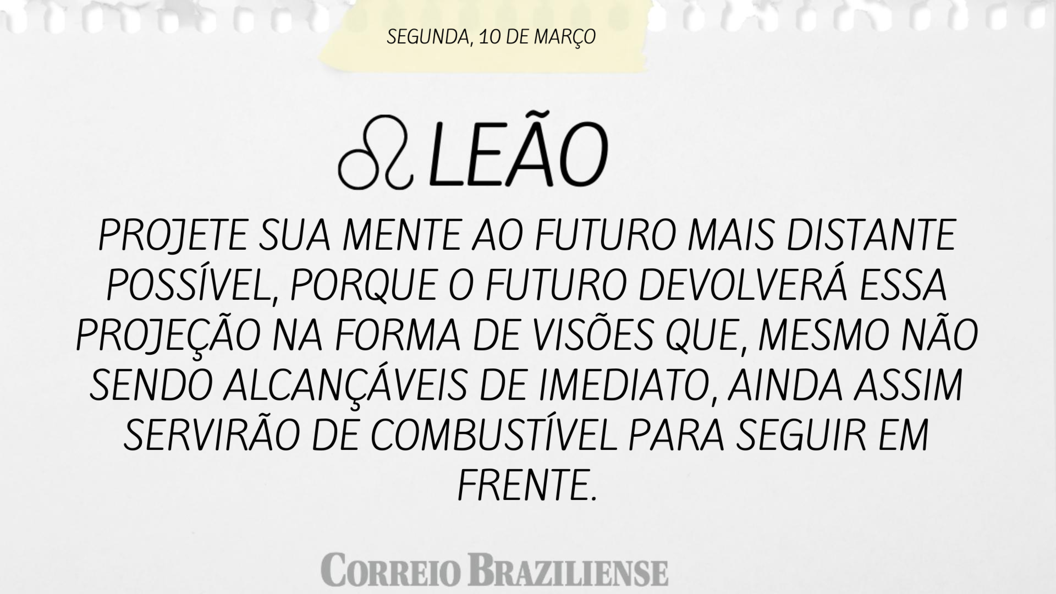 LE&Atilde;O | 10 DE MAR&Ccedil;O