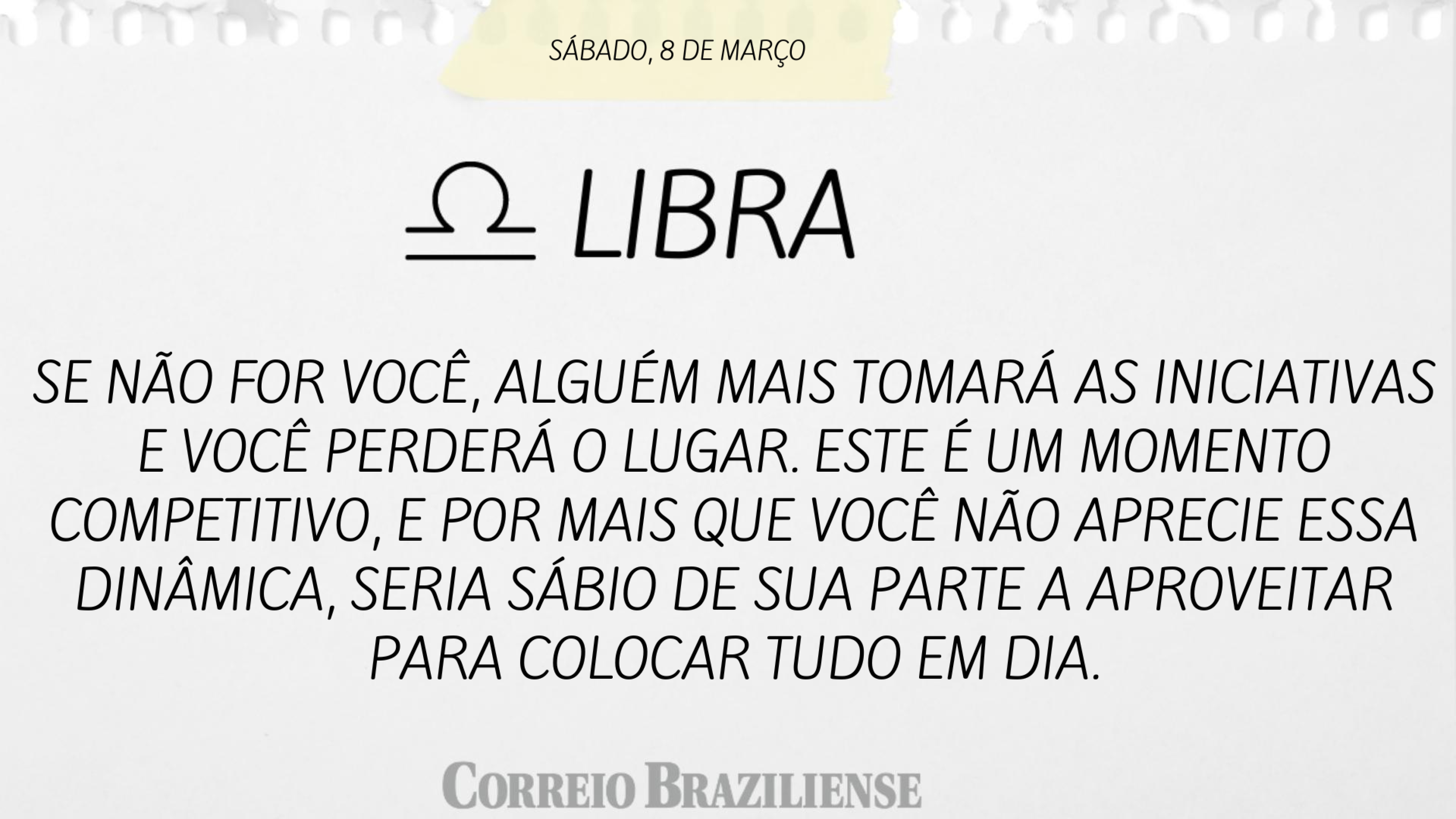 LIBRA | 8 DE MAR&Ccedil;O