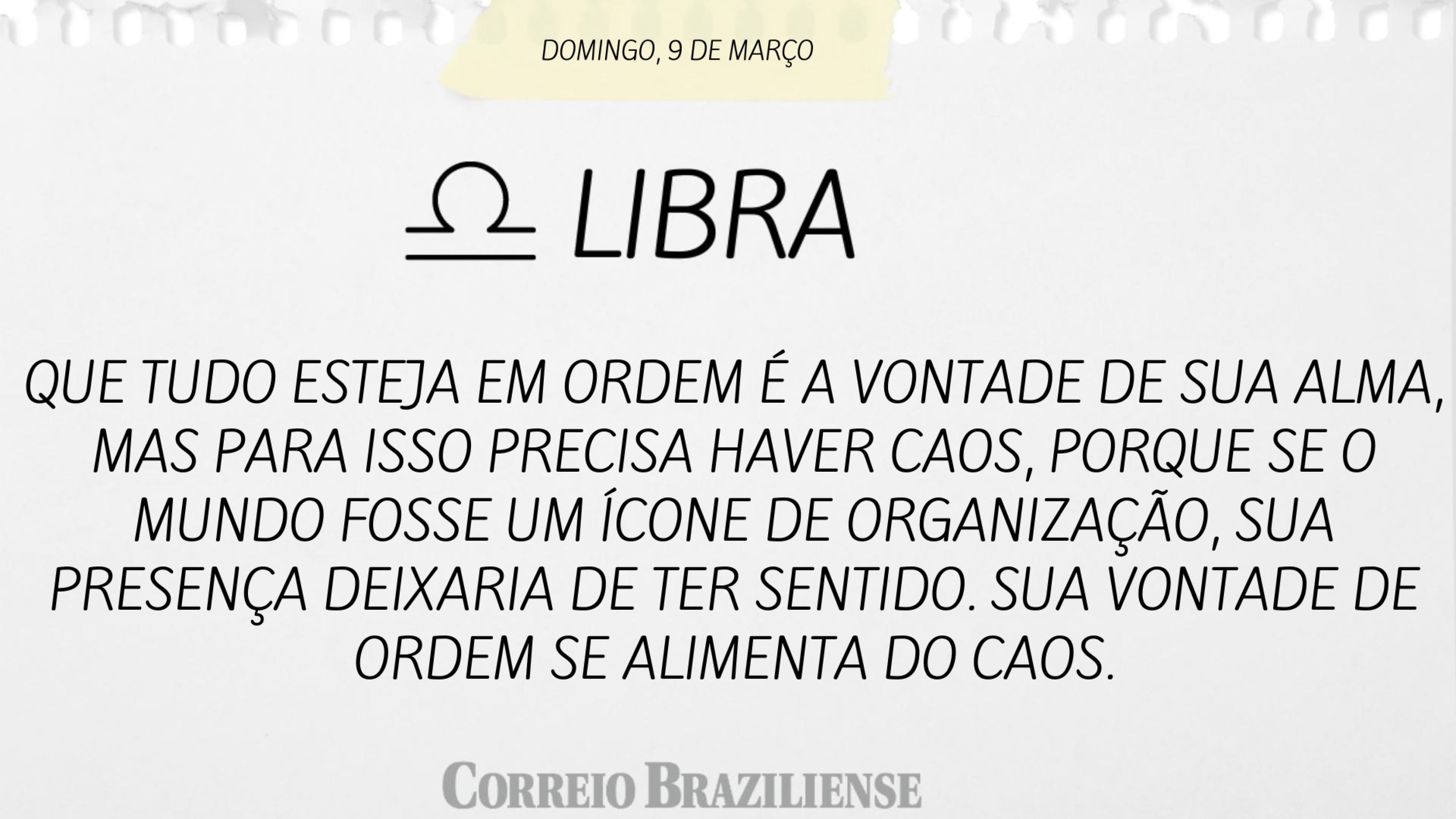 LIBRA | 9 DE MARÇO
