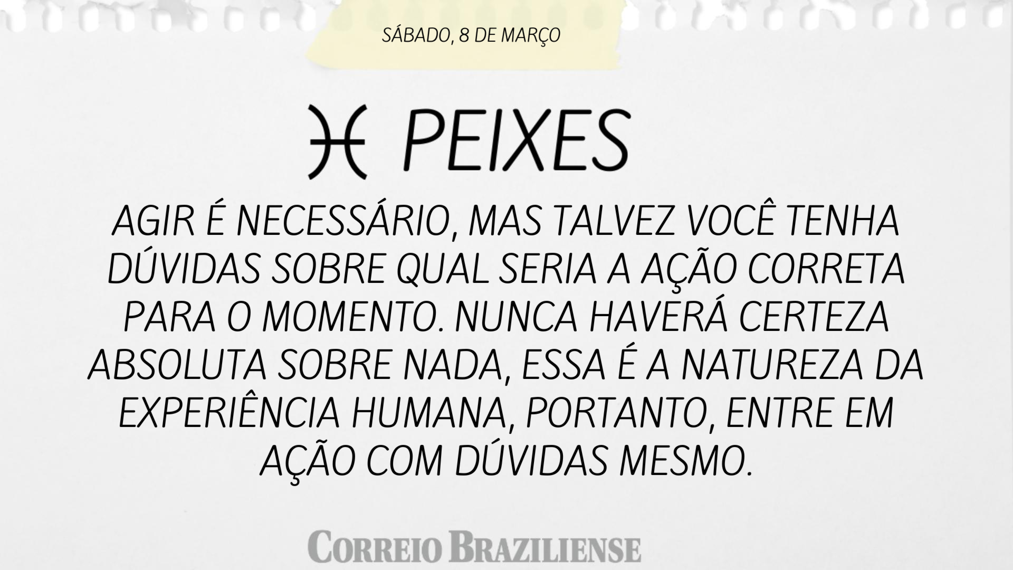PEIXES | 8 DE MAR&Ccedil;O