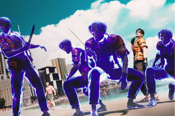 Entre as habiliades de Majima, no combate ele pode utilizar um poder especial em que se multiplica para acabar com seus inimigos.