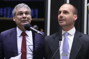 Lindbergh classificou a conduta de Eduardo Bolsonaro nos Estados Unidos como um atentado continuado ao Estado Democrático de Direito -  (crédito: Bruno Spada e Kayo Magalhães/Câmara)