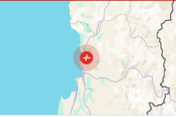 Terremoto foi registrado a 84 km de profundidade -  (crédito: Reprodução Google )