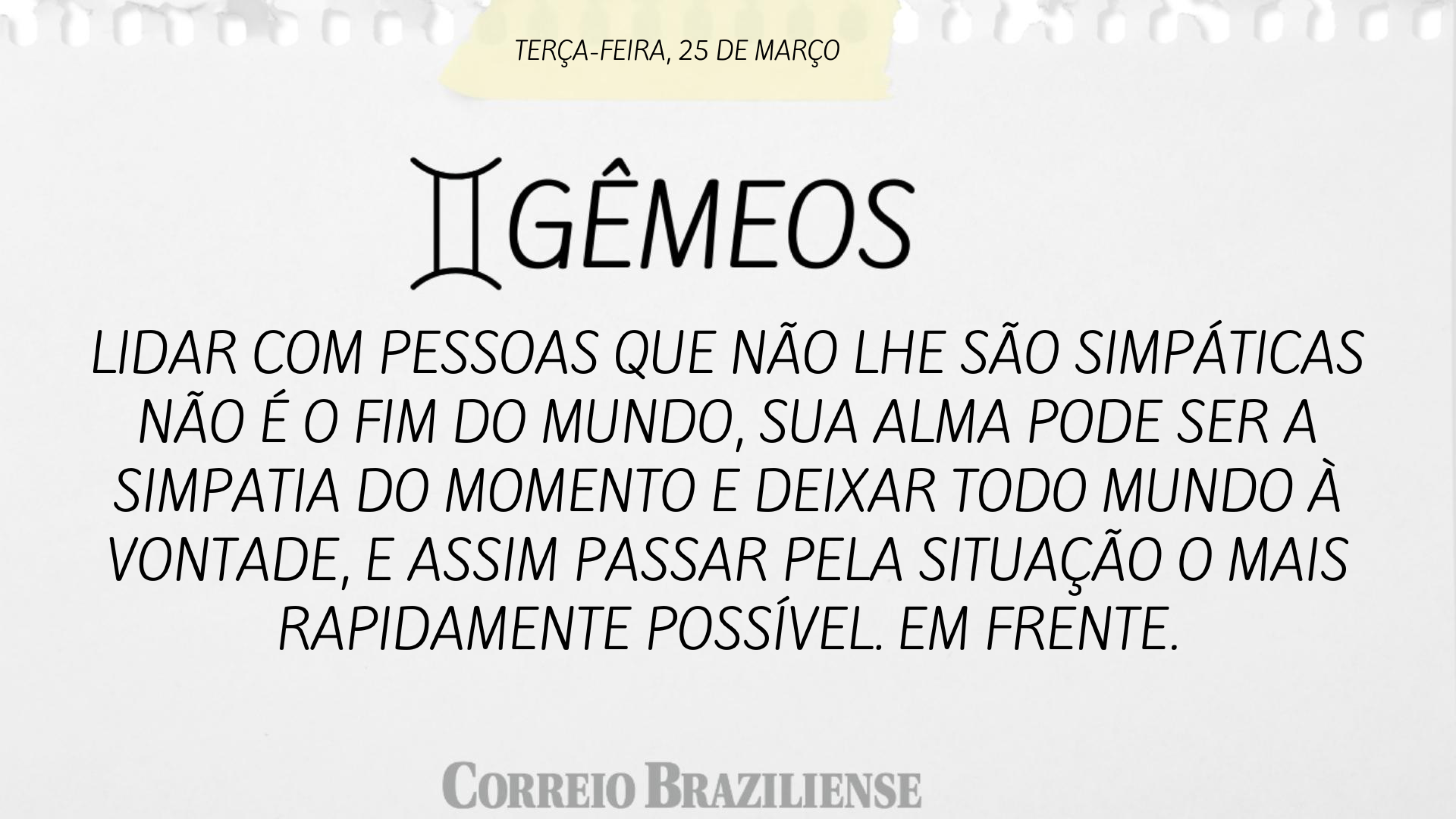 Gêmeos | 25 de março de 2025