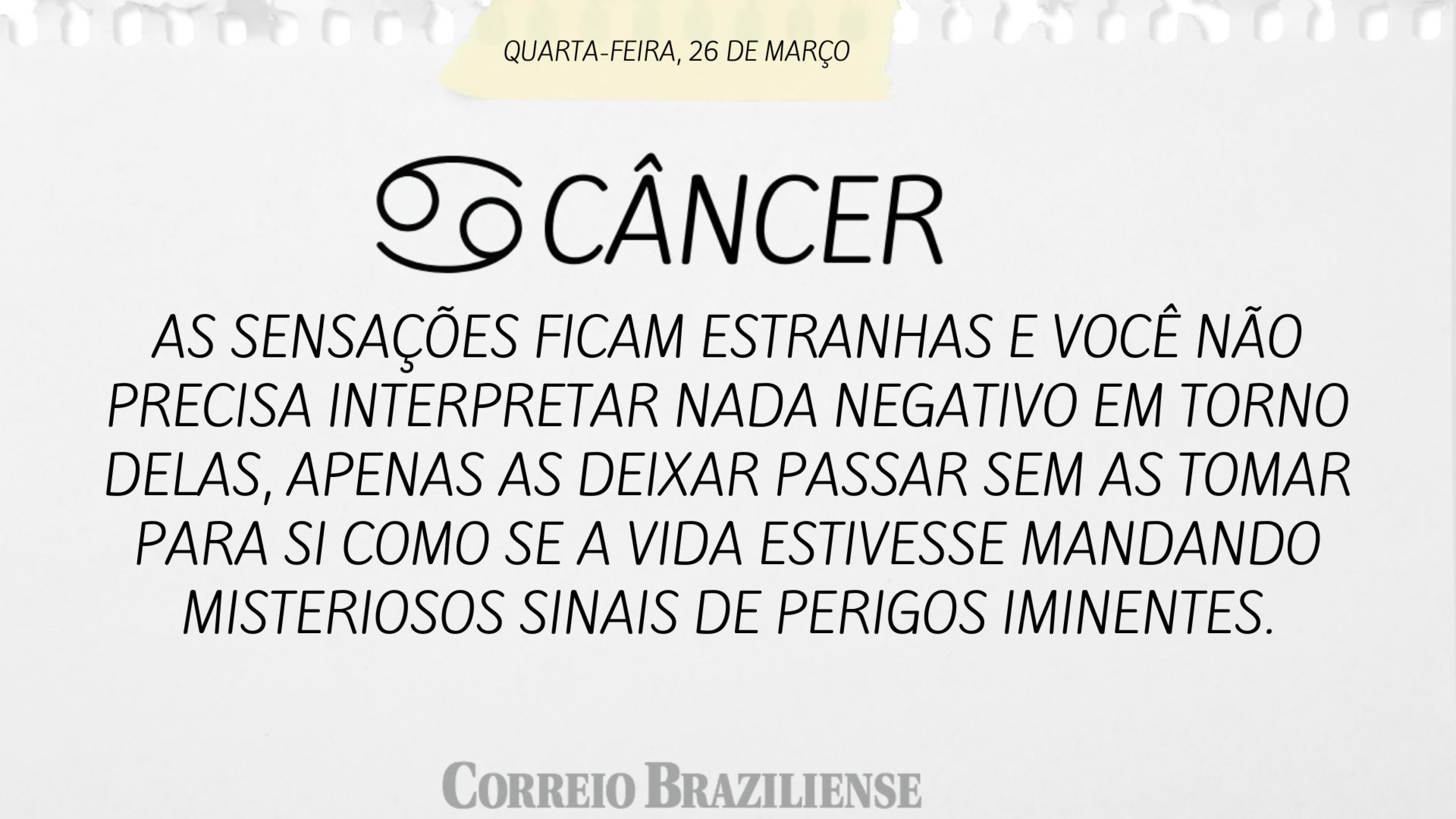 Câncer | 26 de março