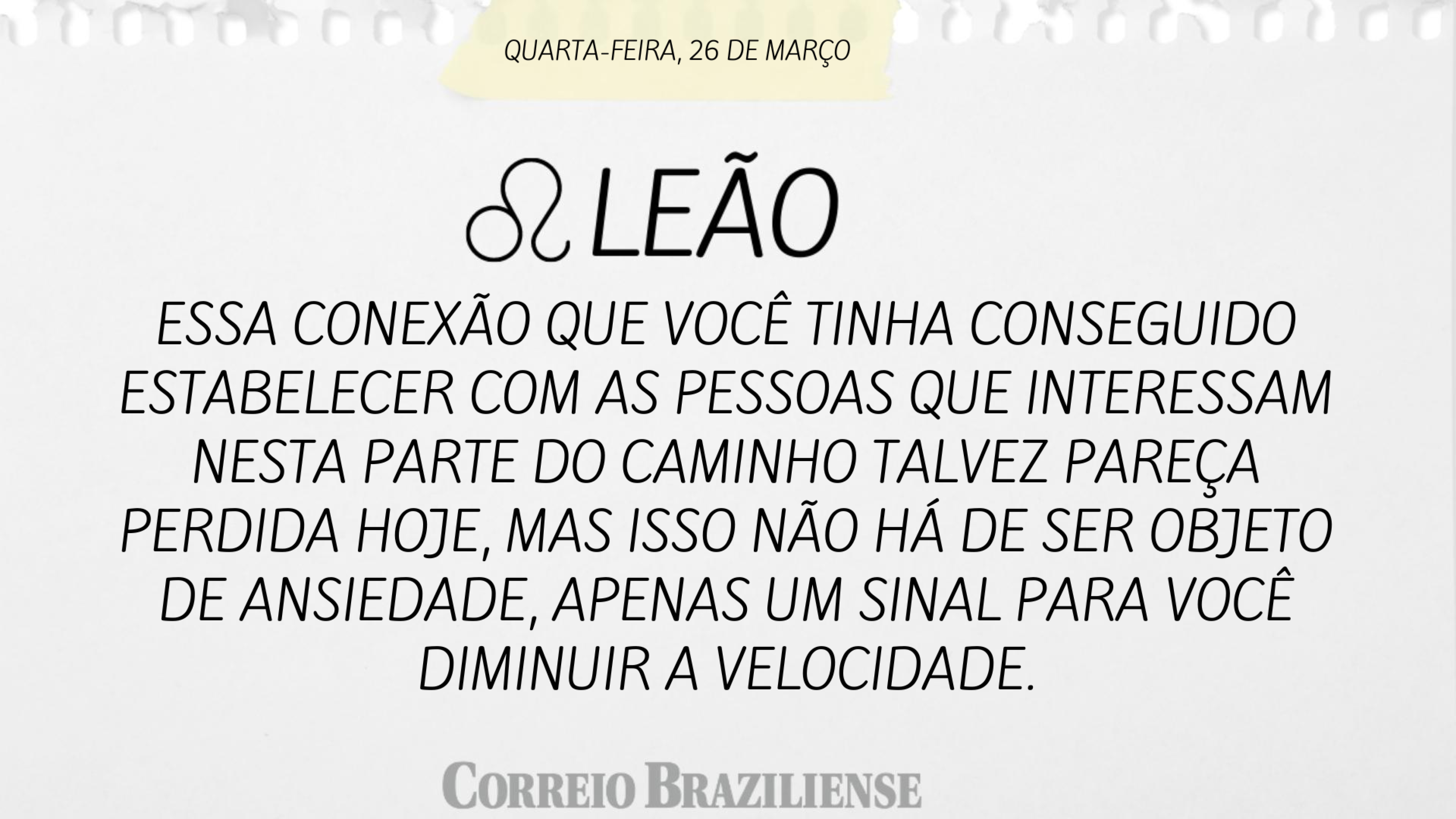 Leão | 26 de março