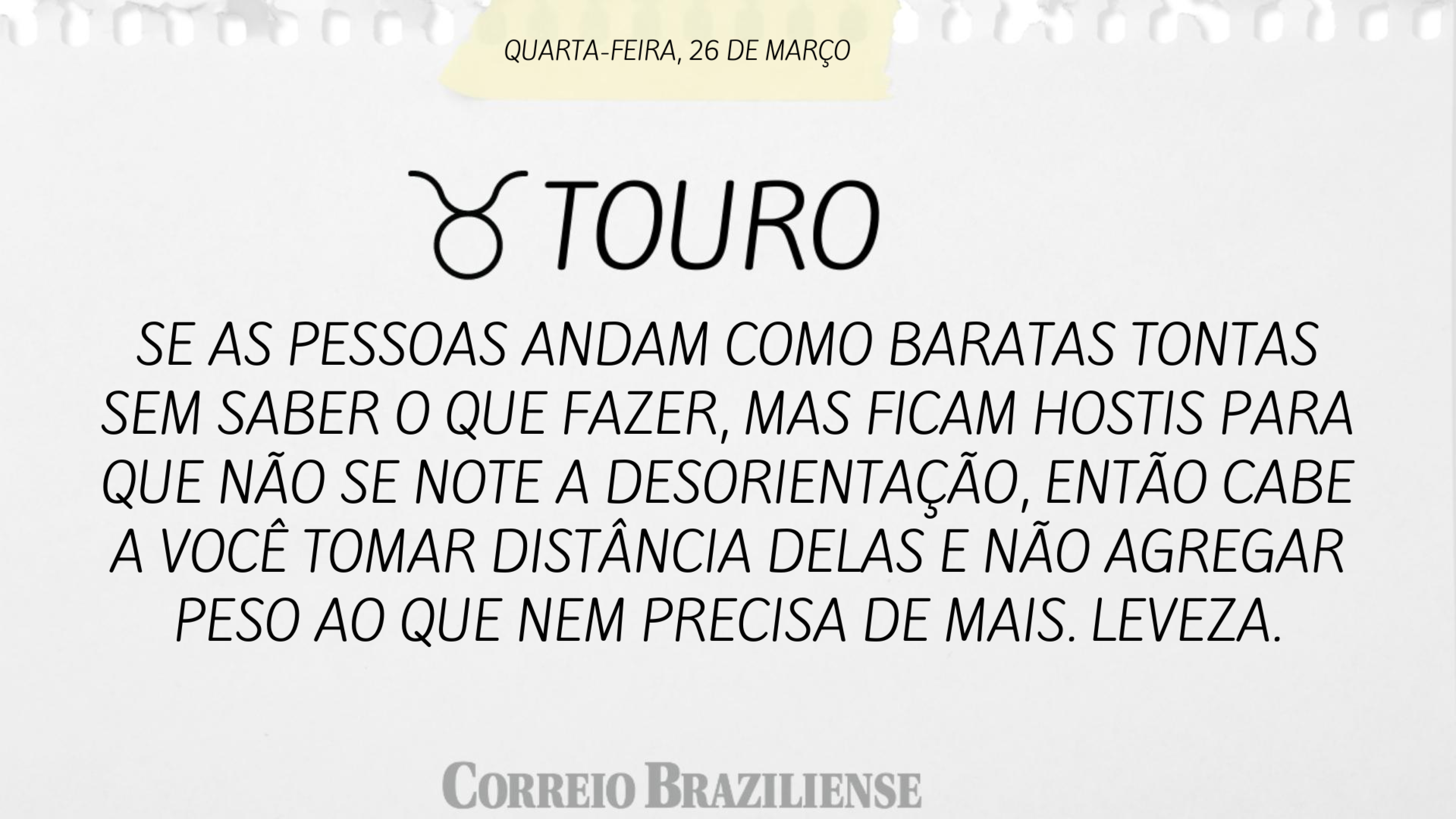 Touro | 26 de março