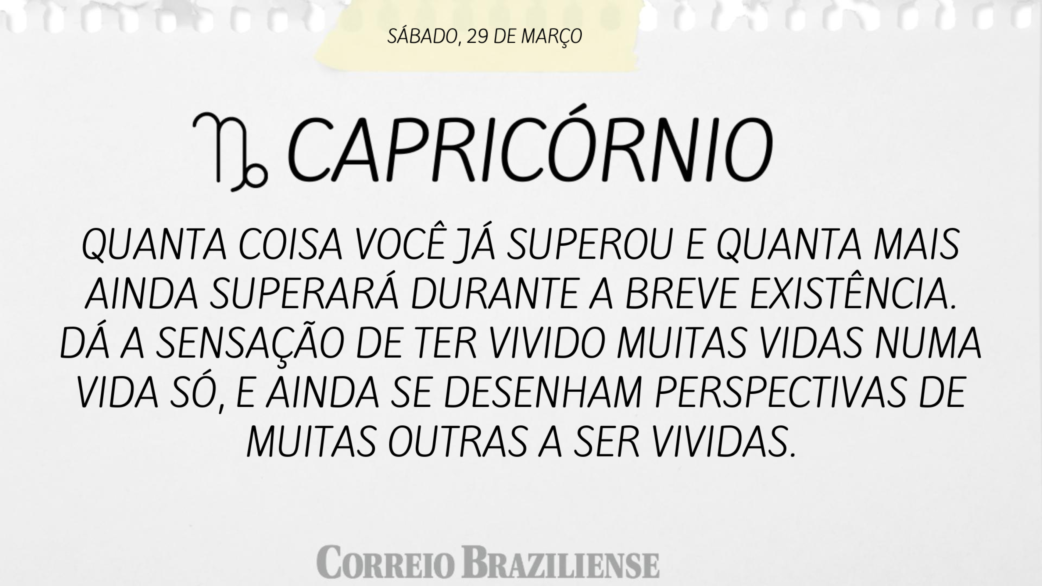 Capric&oacute;rnio | 29 de mar&ccedil;o