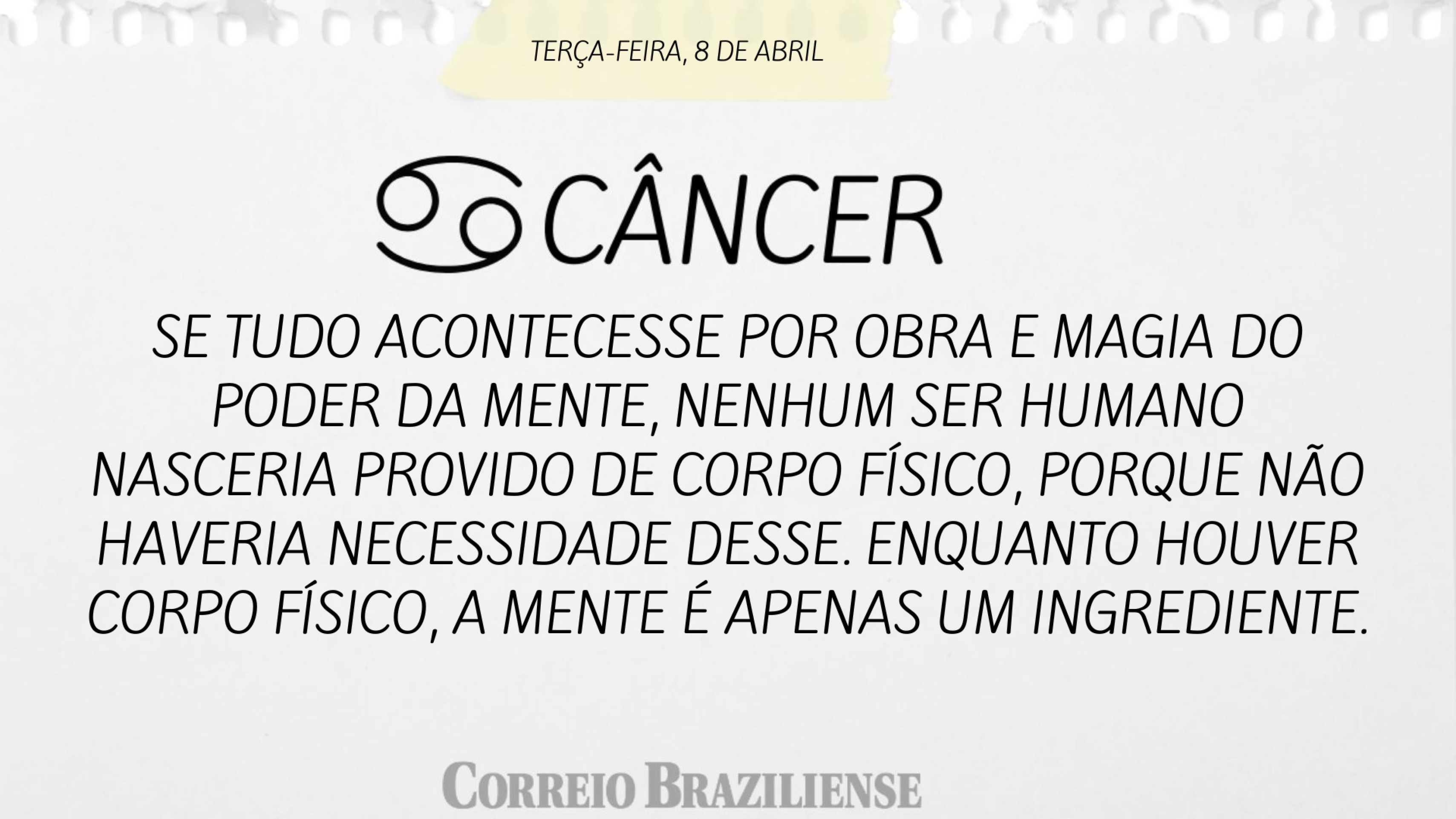 CÂNCER | 8 DE ABRIL