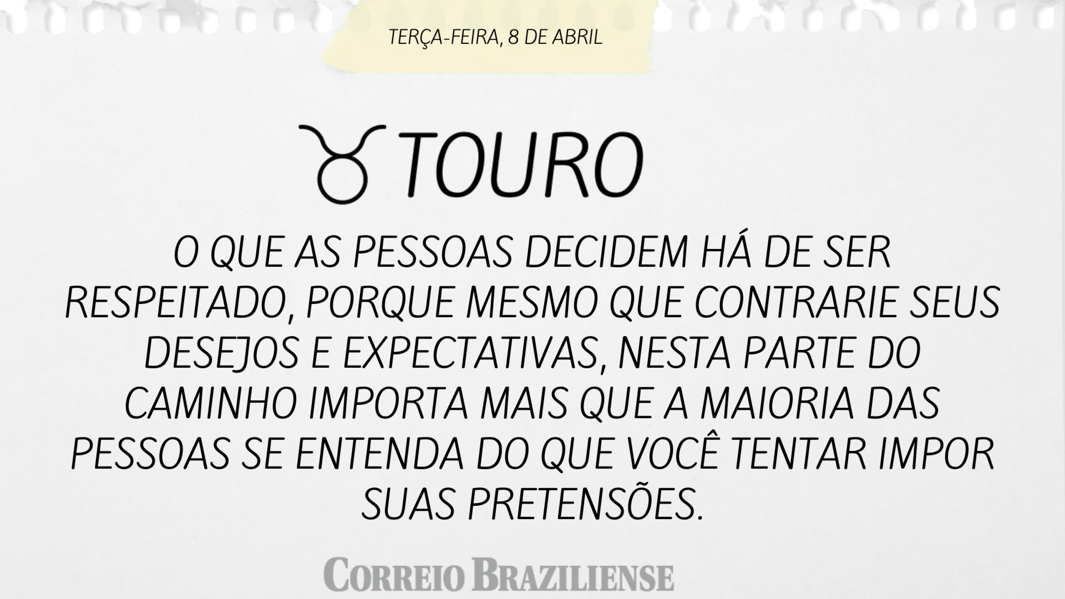 TOURO | 8 DE ABRIL