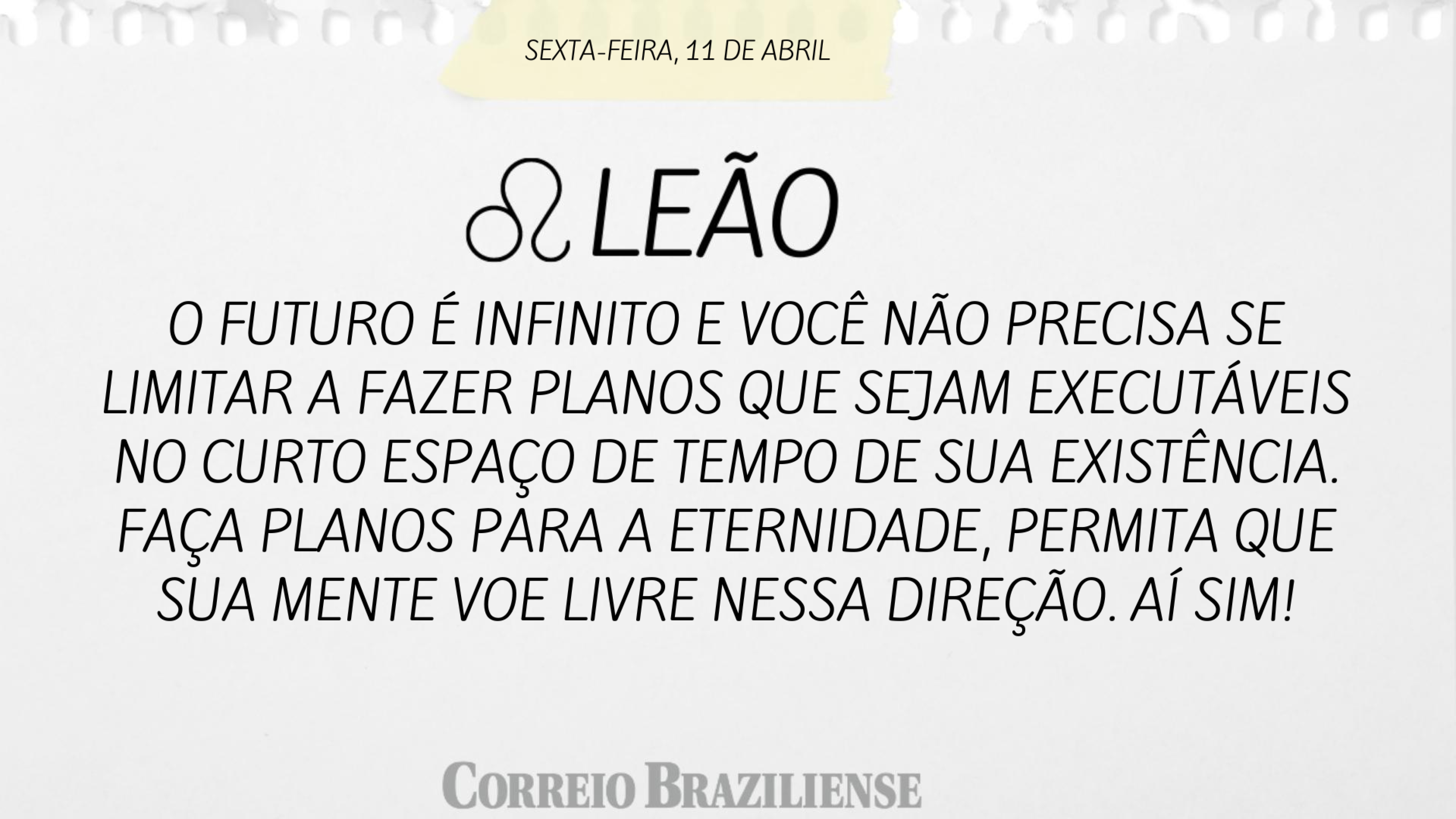 LE&Atilde;O | 11 DE ABRIL