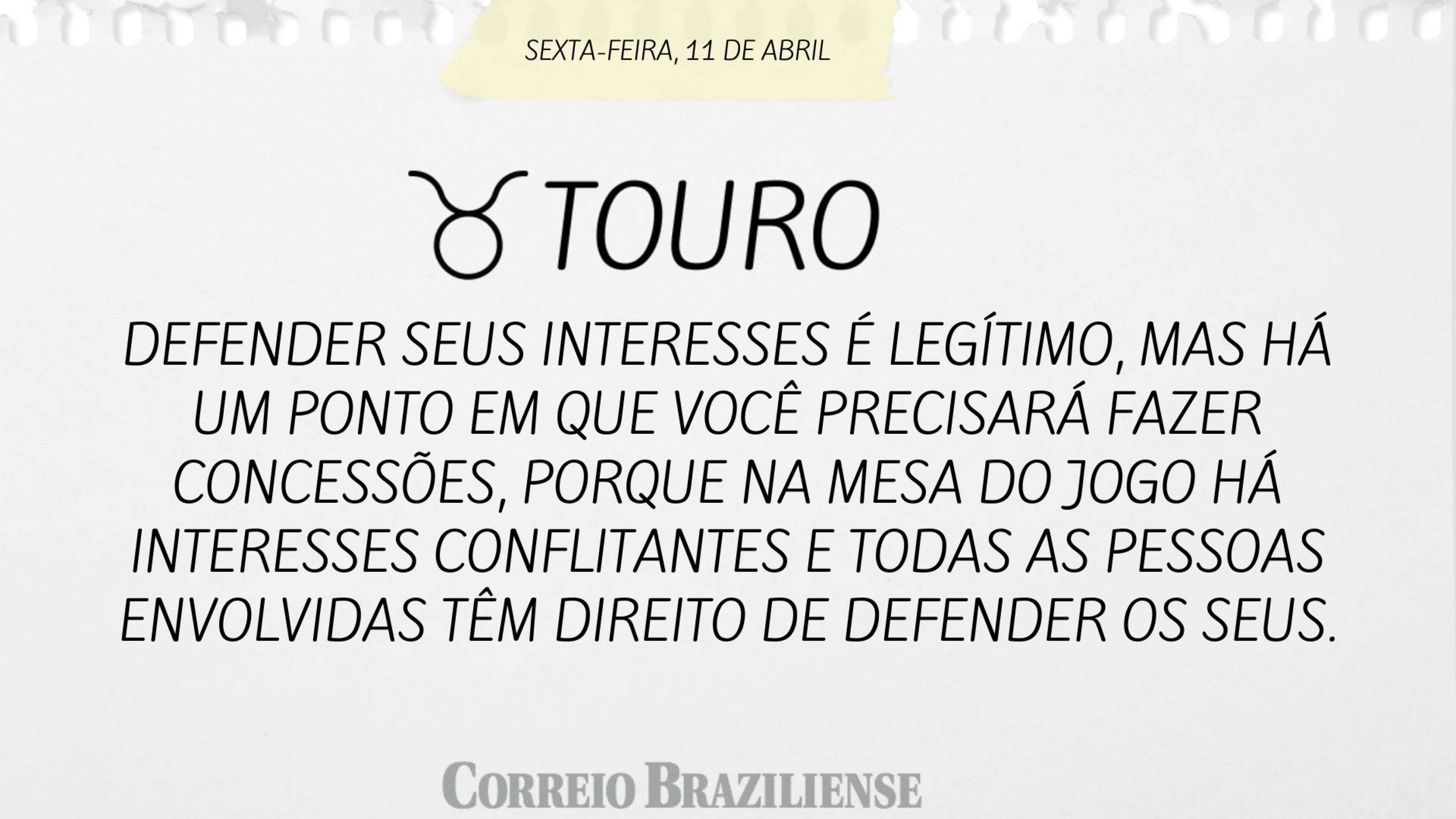 TOURO | 11 DE ABRIL