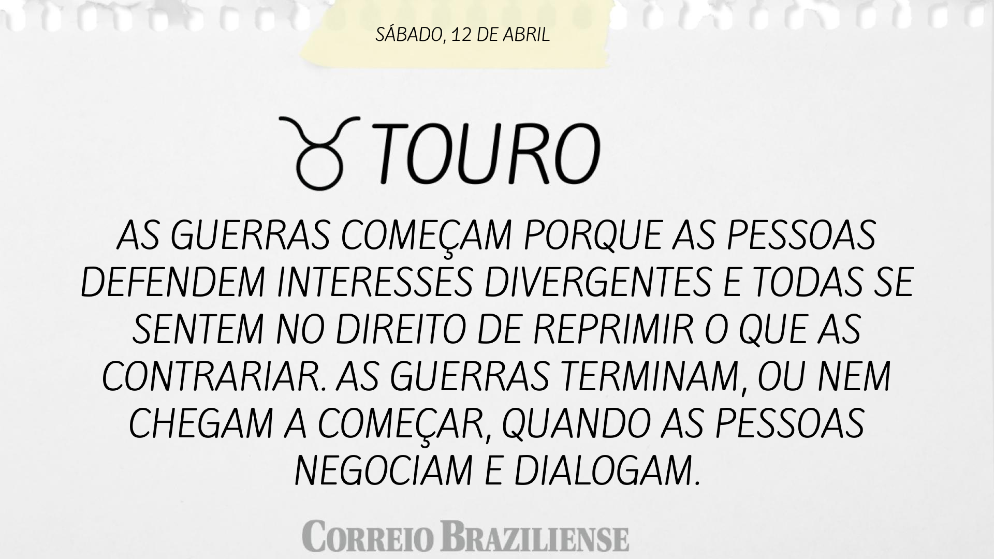 TOURO | 12 DE ABRIL
