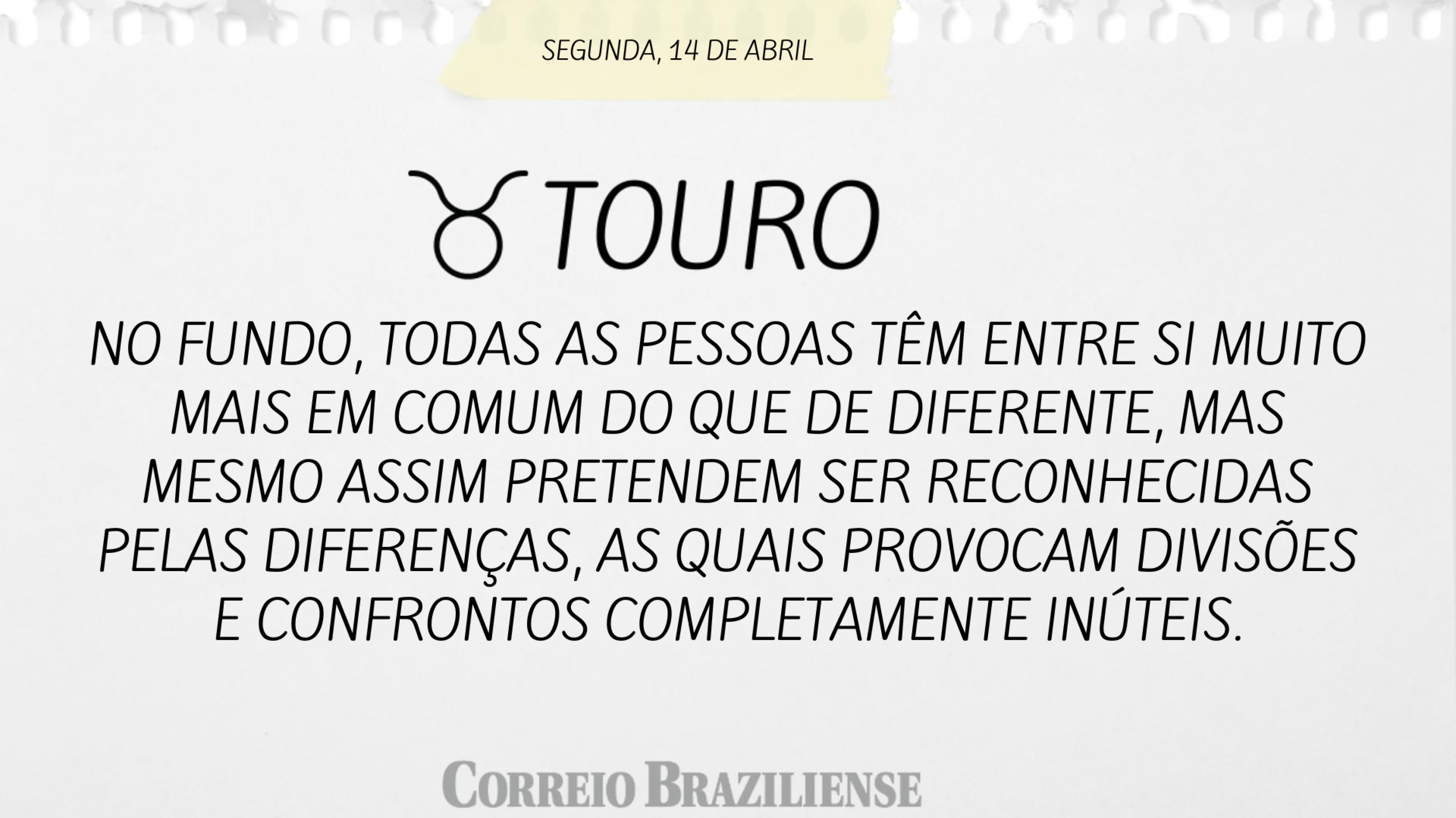 TOURO | 14 DE ABRIL