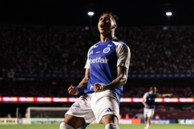 Kaio Jorge comemora primeiro gol pelo Cruzeiro na temporada - (crédito: Foto: Marco Galvão) Kaio Jorge comemora primeiro gol pelo Cruzeiro na temporada - (crédito: Foto: Marco Galvão)