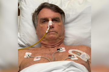 Bolsonaro postou foto em hospital  -  (crédito: Redes Sociais/Reprodução)