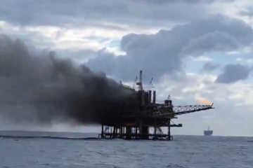 plataforma petrobras pega fogo -  (crédito: reprodução)
