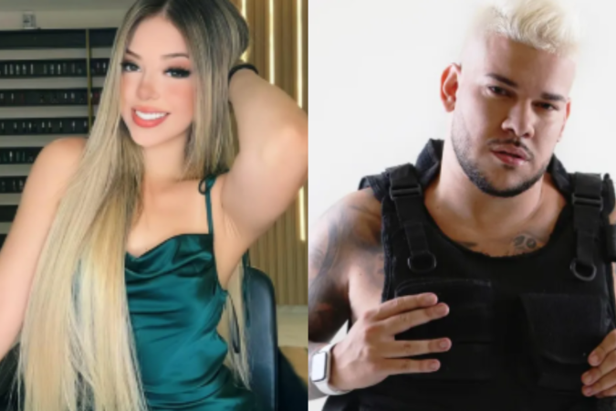 DJ Buarque tenta flertar com Melody e leva fora da cantora
- (crédito: Redes Sociais) DJ Buarque tenta flertar com Melody e leva fora da cantora
- (crédito: Redes Sociais)
