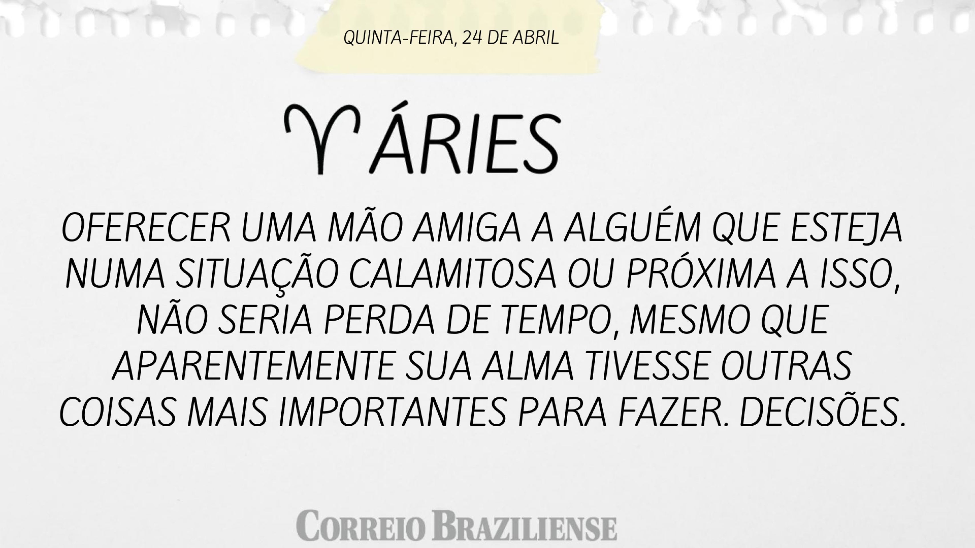 Áries | 24 de abril