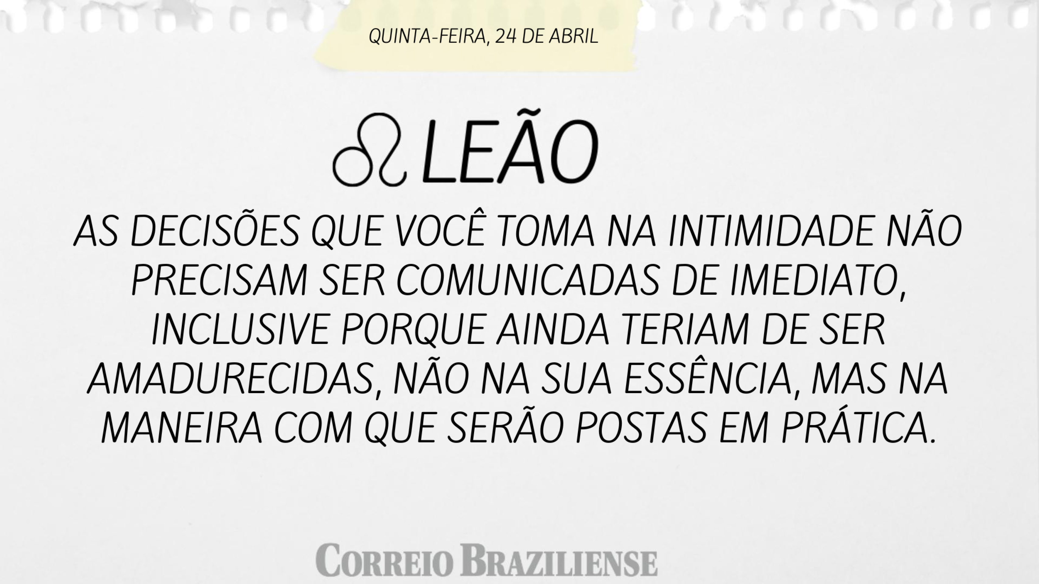 Leão | 24 de abril