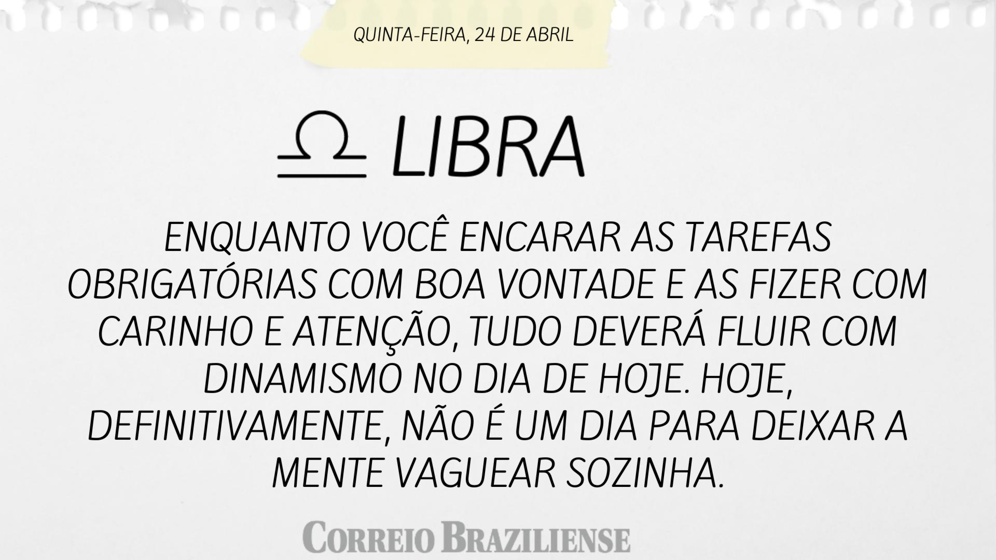 Libra | 24 de abril