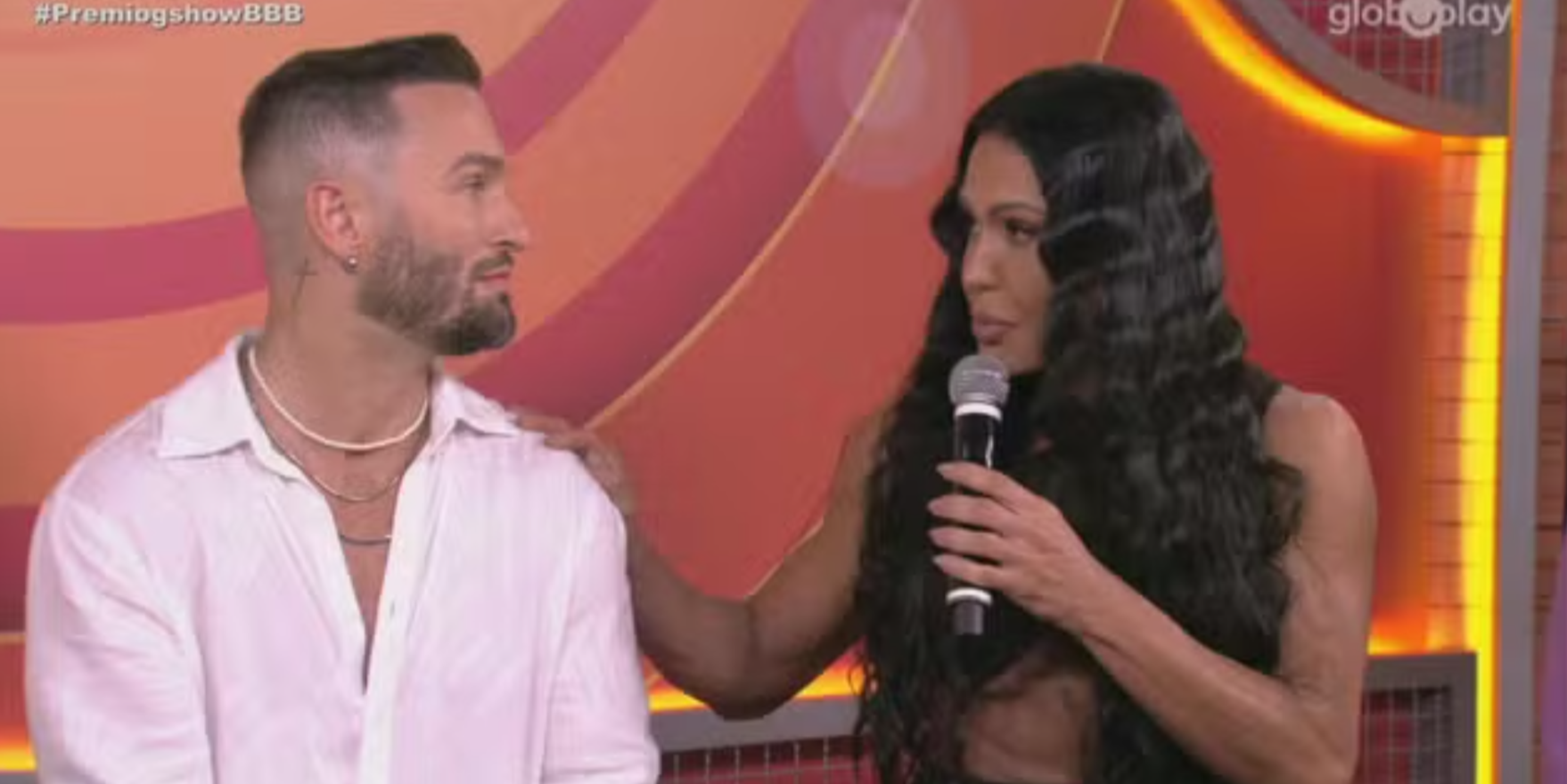 BBB25: Gracyanne se desculpa com Diego Hypólito ao vivo