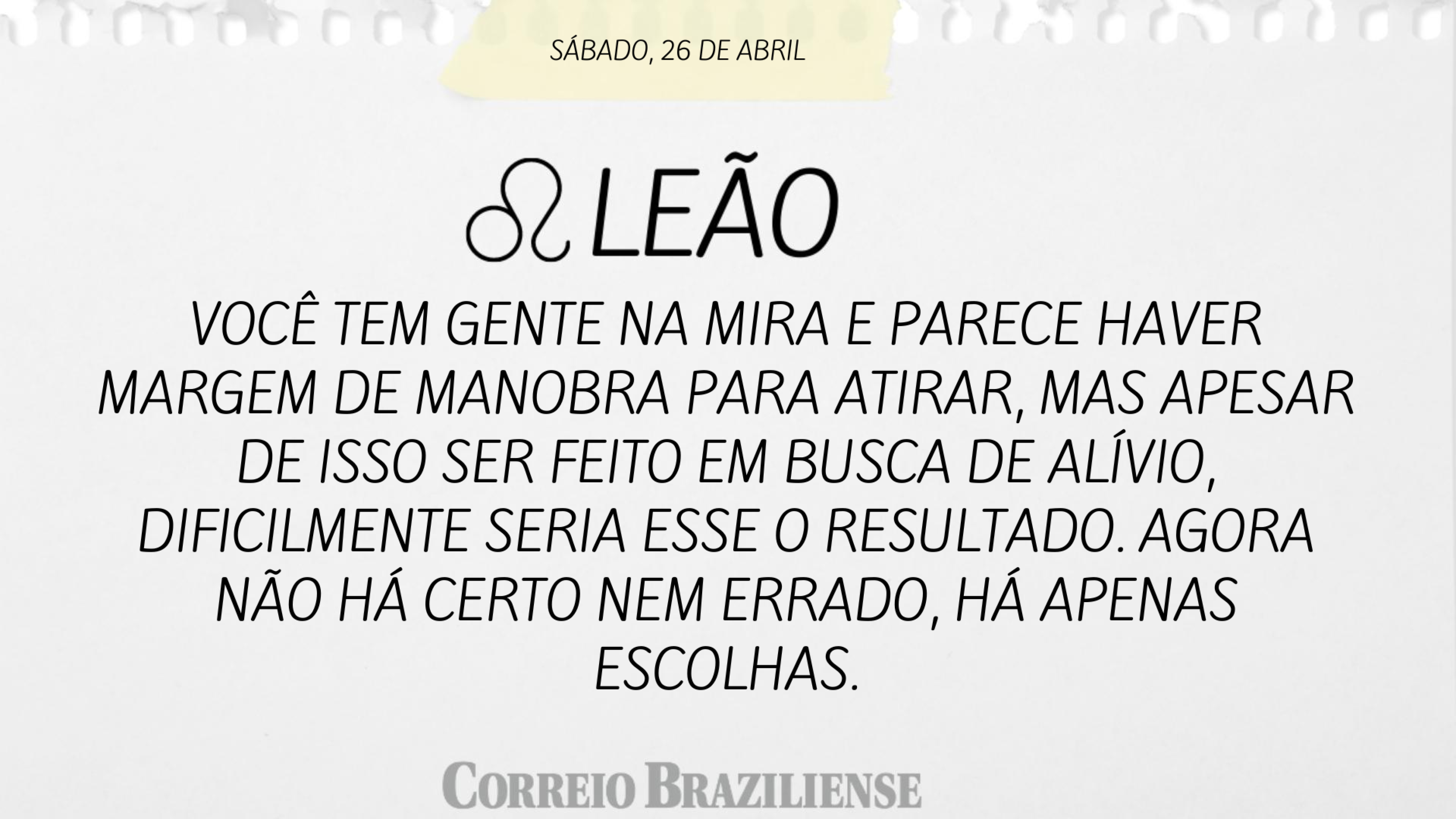 LEÃO  | 26 DE ABRIL DE 2025