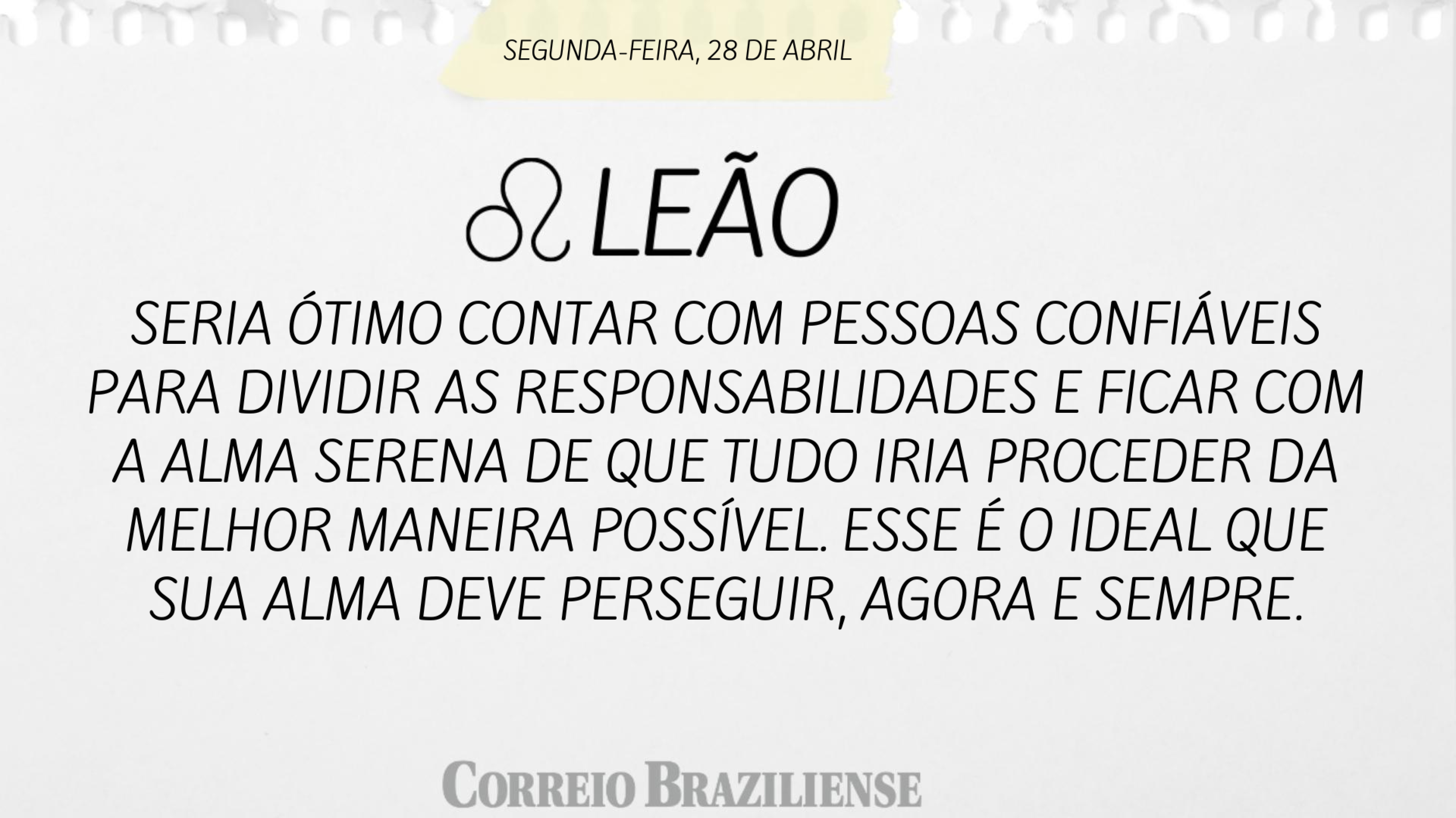 LEÃO  | 28 DE ABRIL DE 2025