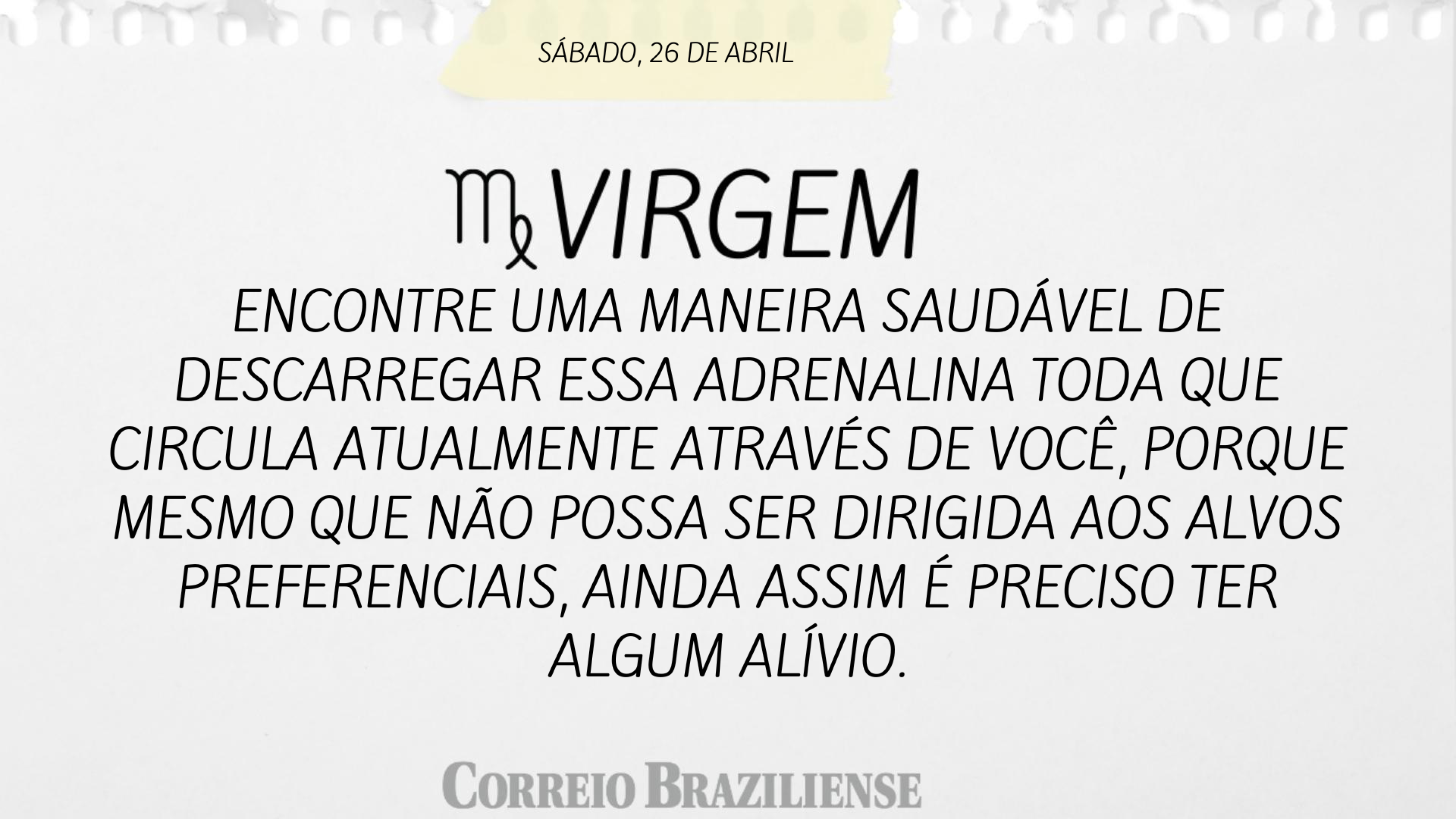 VIRGEM  | 26 DE ABRIL DE 2025
