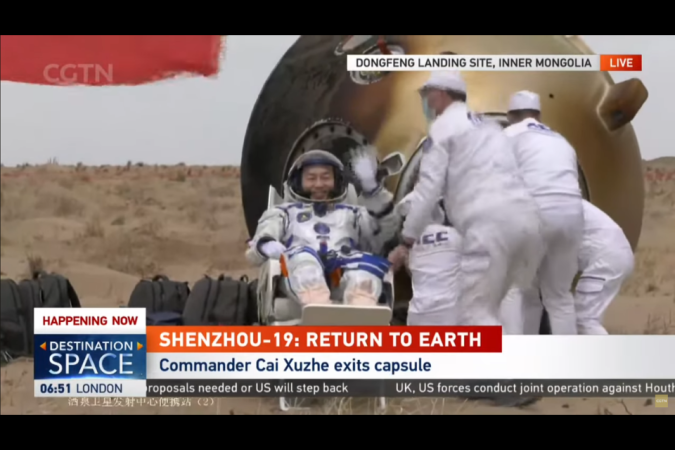 Três astronautas chineses concluíram, nesta quarta-feira (30), uma missão de seis meses a bordo da estação espacial Tiangong. O retorno bem-sucedido da tripulação Shenzhou-19
