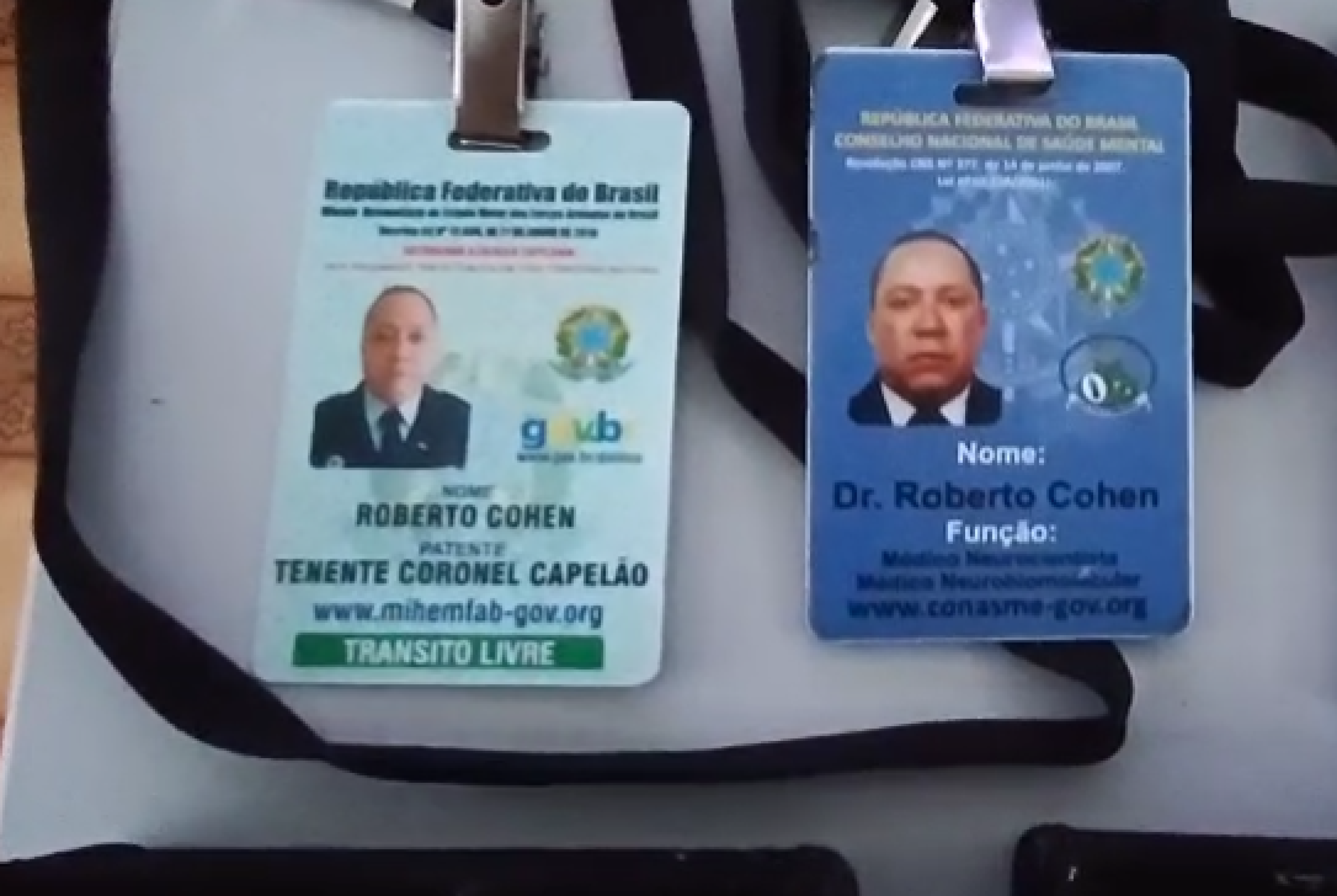 Polícia apreendeu documentos funcionais falsos na casa de golpista que fingia ser médico da ONU