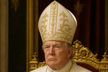 Trump e Cas Branca divulgam imagem do presidente vestido de papa. Internautas reagem dizendo que é desrespeito.  -  (crédito: Reprodução/Redes sociais )