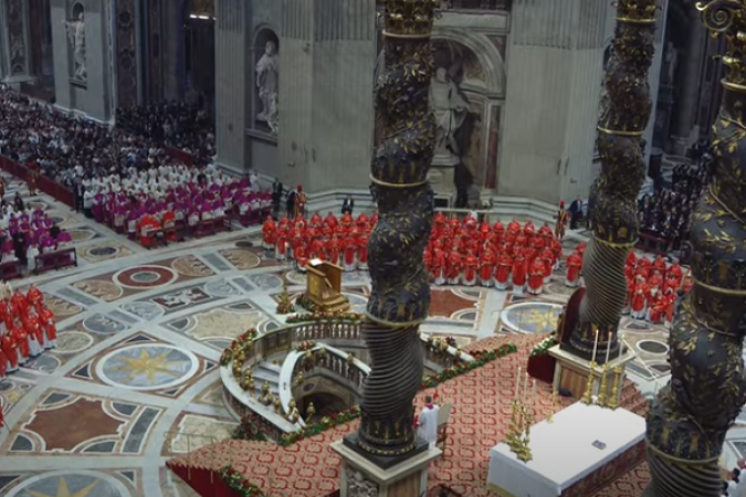 Missa solene Pro Eligiendo Pontifice, realizada na Basílica de São Pedro nesta quarta-feira (7/5) - (crédito: Reprodução Vaticano ) Missa solene Pro Eligiendo Pontifice, realizada na Basílica de São Pedro nesta quarta-feira (7/5) - (crédito: Reprodução Vaticano )