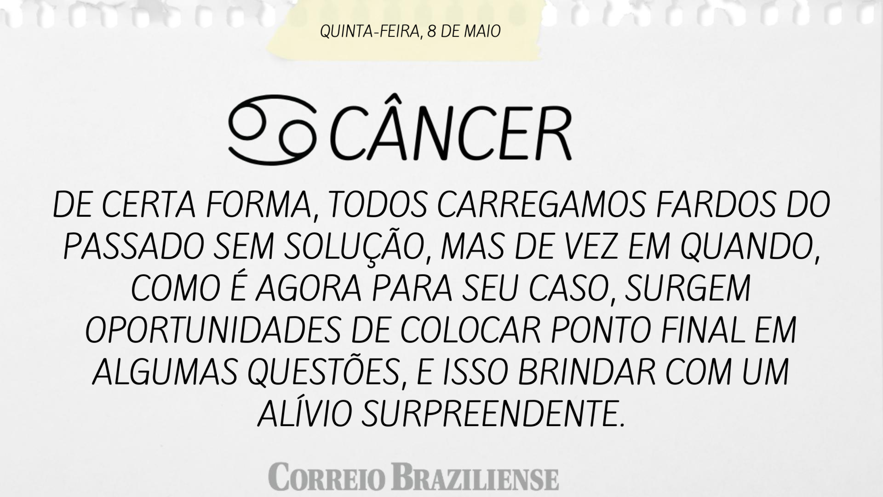 CÂNCER | 8 DE MAIO