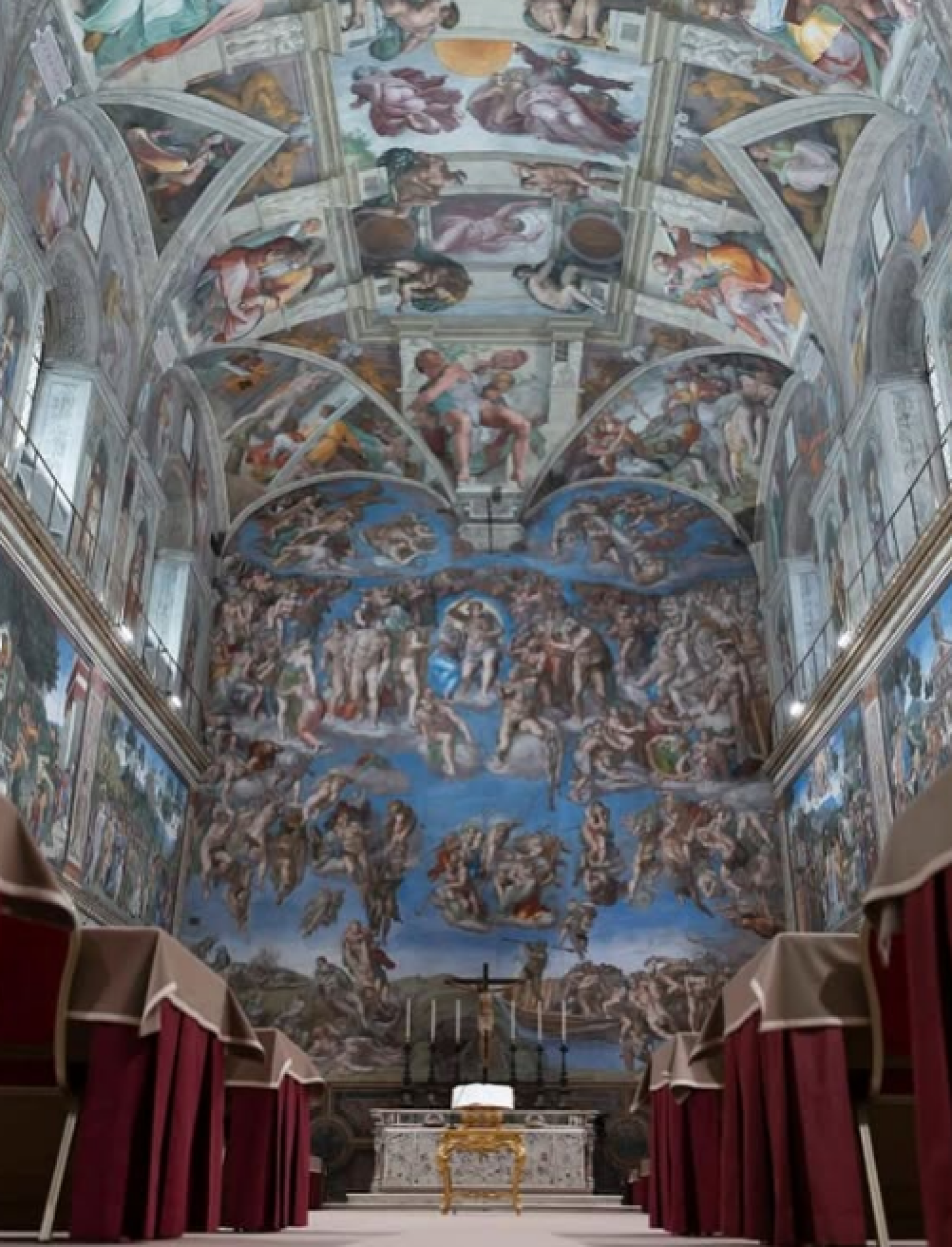 Capela Sistina preparada para o conclave 