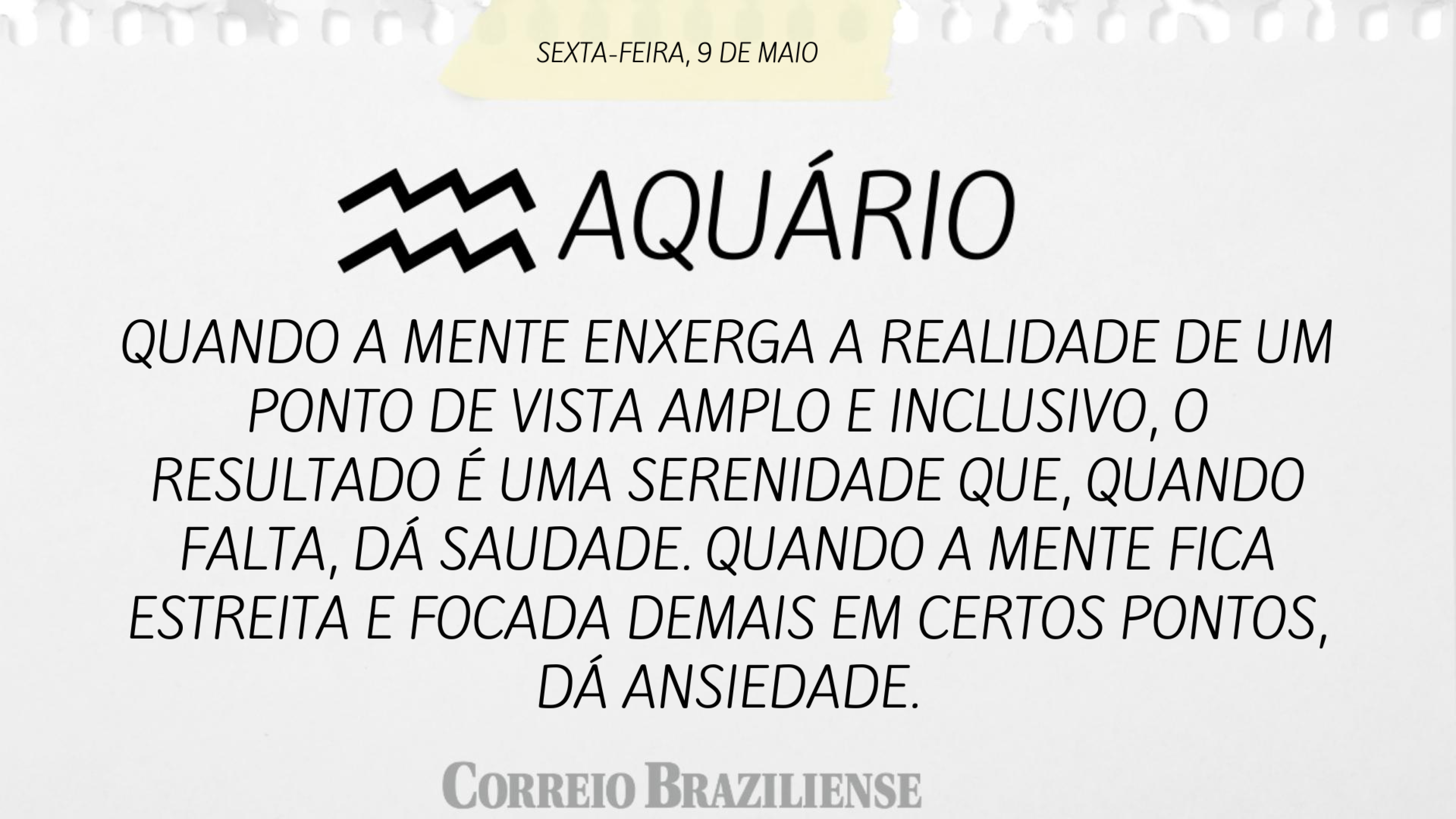 AQUÁRIO | 9 DE MAIO