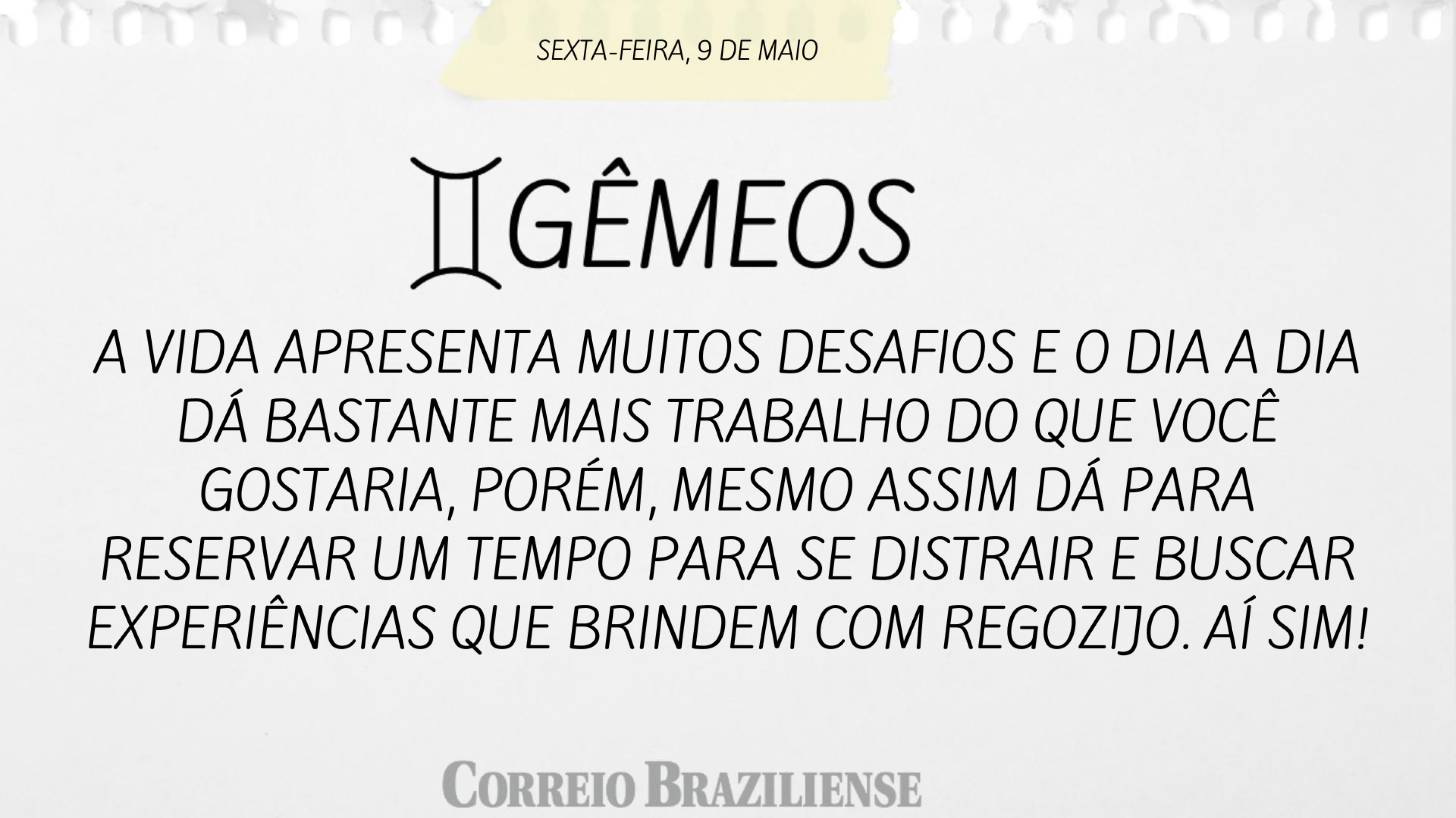 GÃ?MEOS | 9 DE MAIO