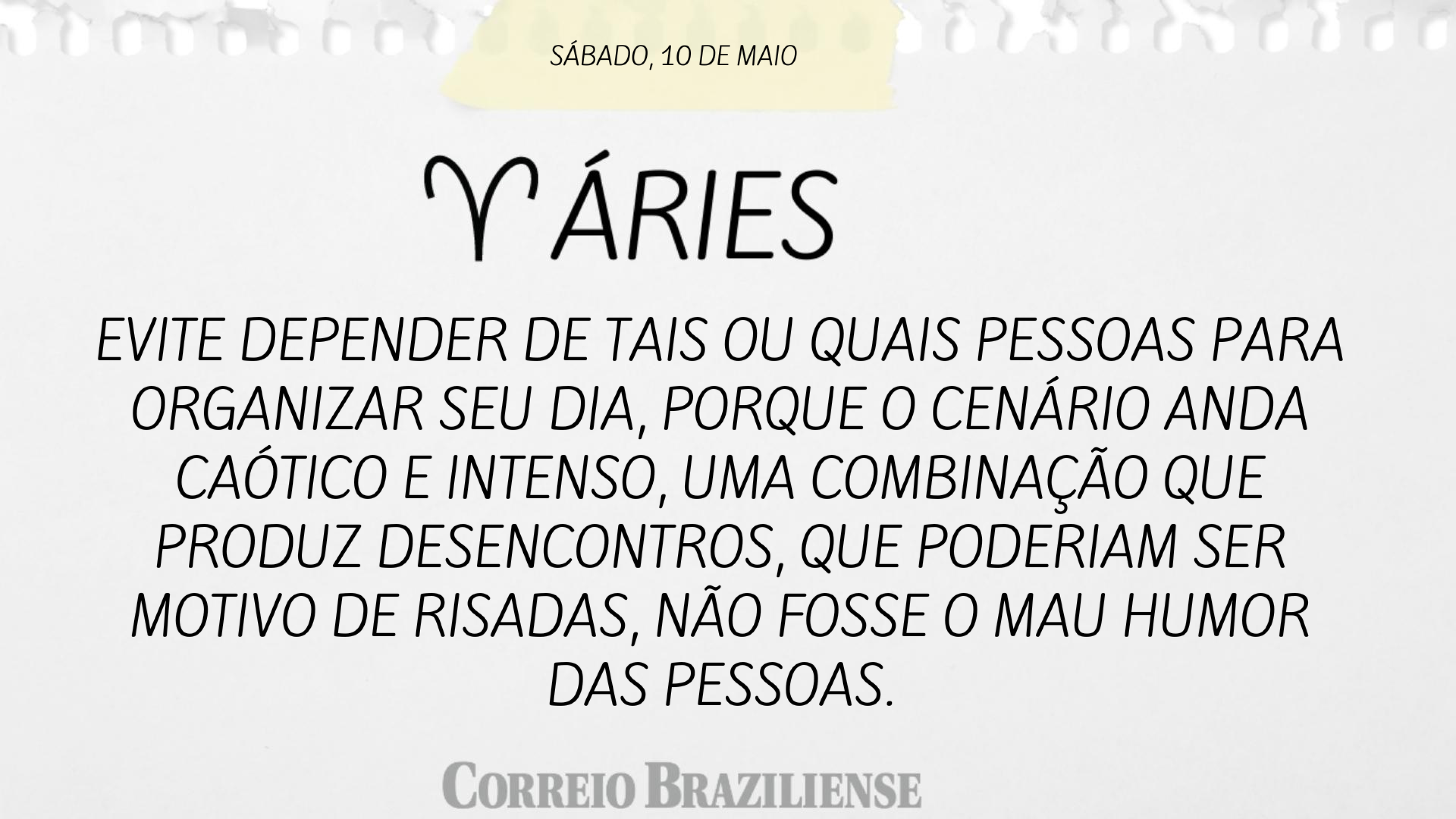 ÁRIES | 10 DE MAIO