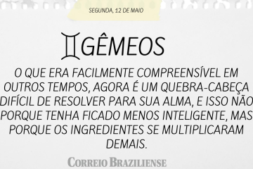GÊMEOS | 12 DE MAIO