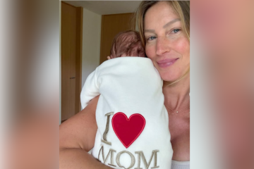 Gisele Bündchen mostra o caçula pela primeira vez -  (crédito: REPRODUÇÃO REDES SOCIAIS)