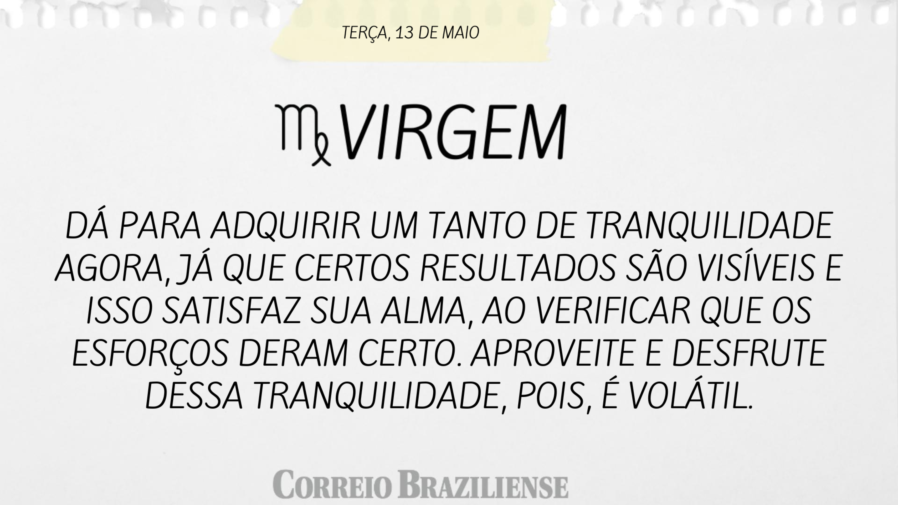 VIRGEM | 13 DE MAIO
