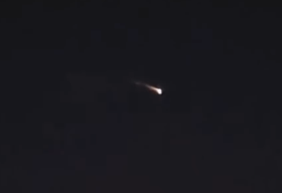 Lixo espacial é avistado no céu de Brasília no início da noite de quarta-feira (14/5) -  (crédito: Reprodução/redes sociais)