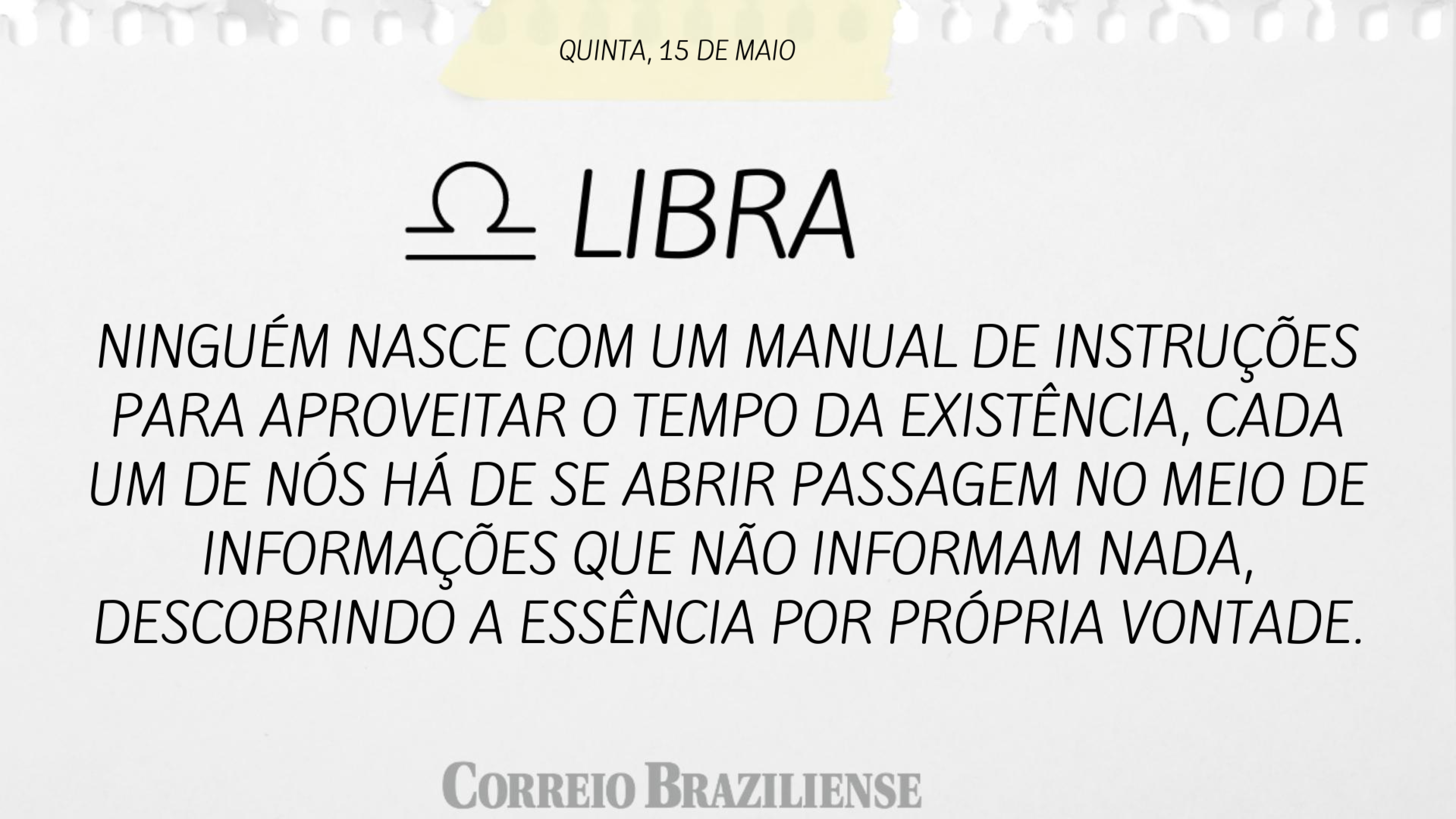 LIBRA | 15 de maio