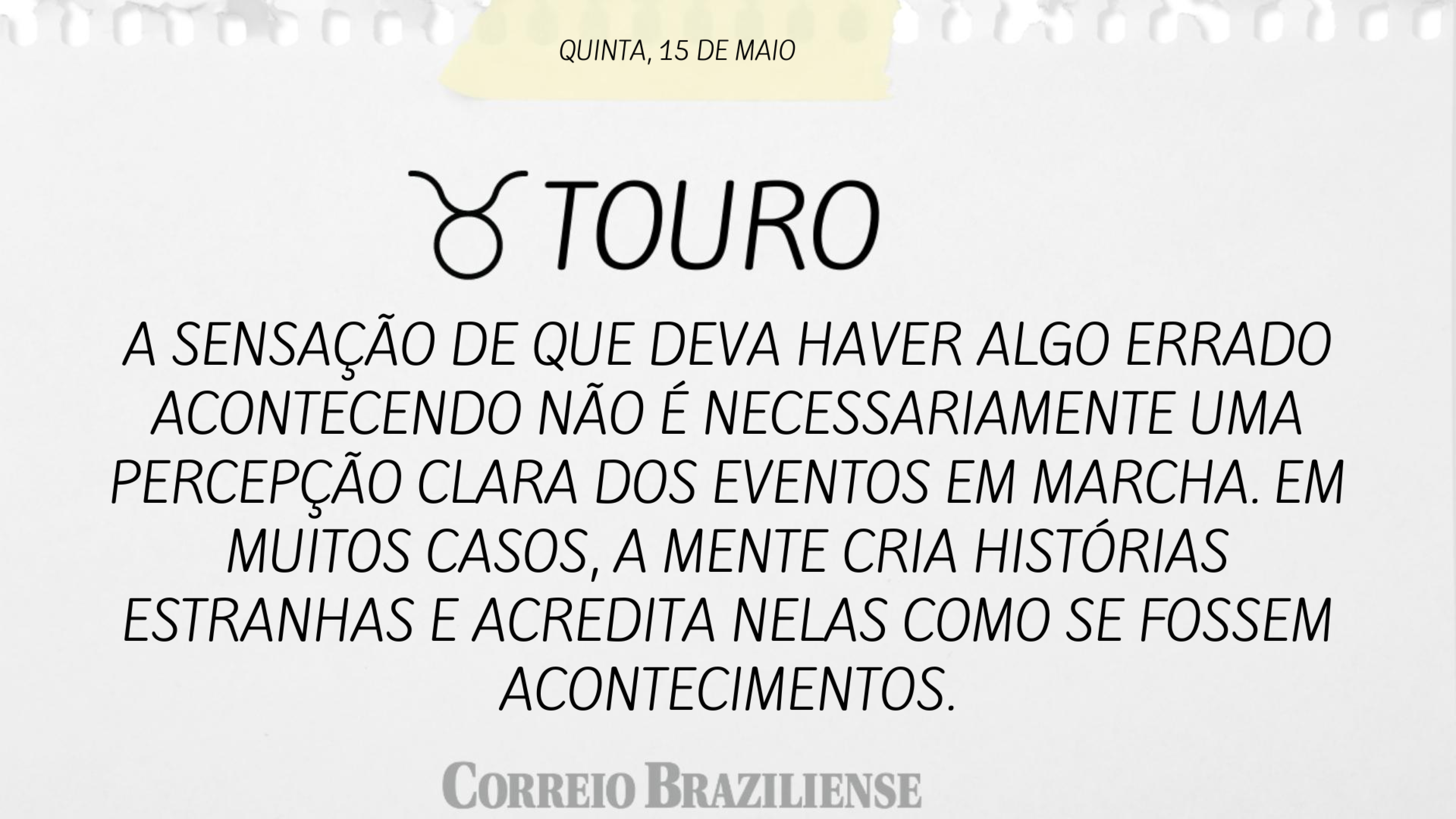 TOURO | 15 de maio