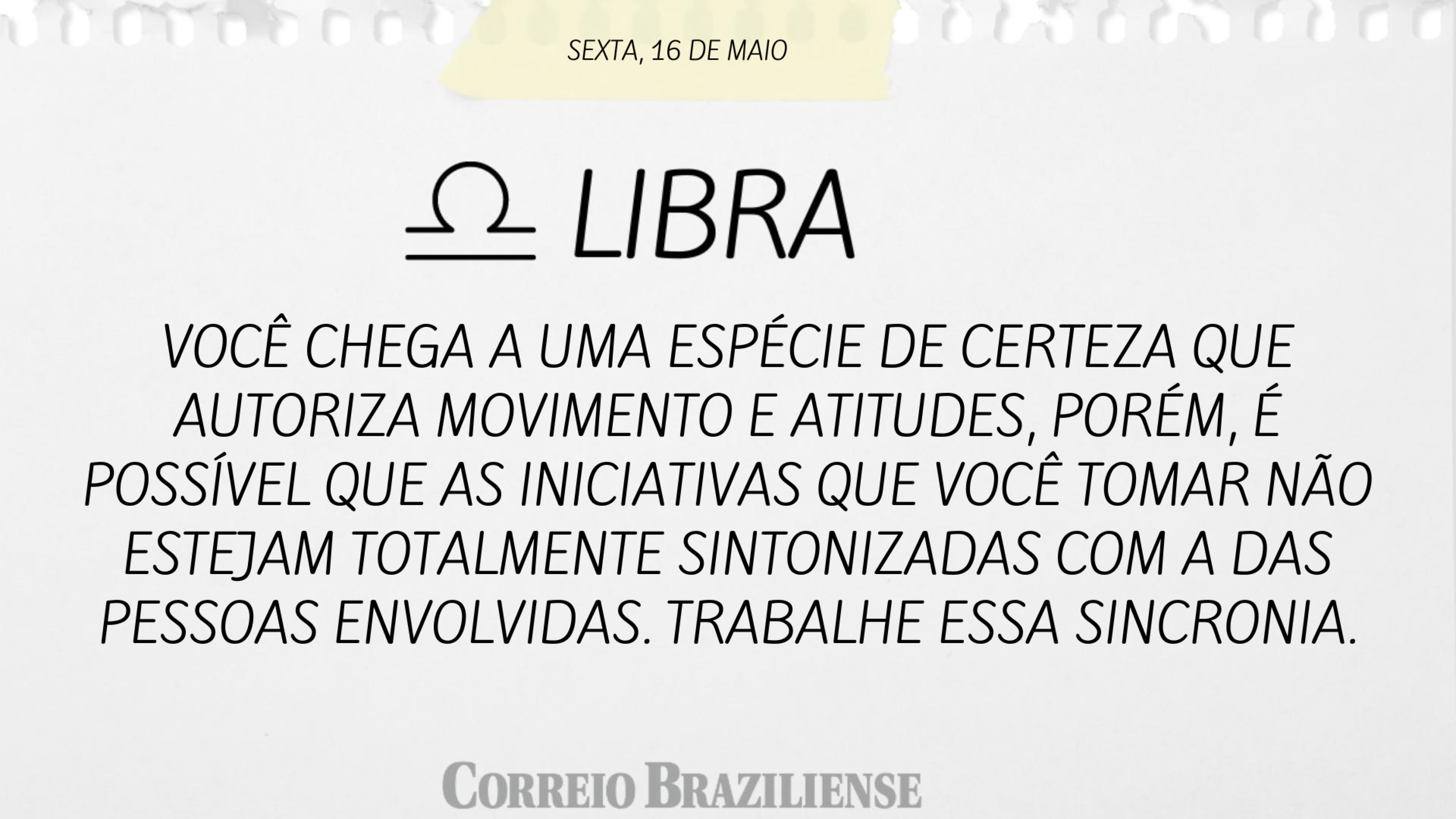 LIBRA | 16 de maio 